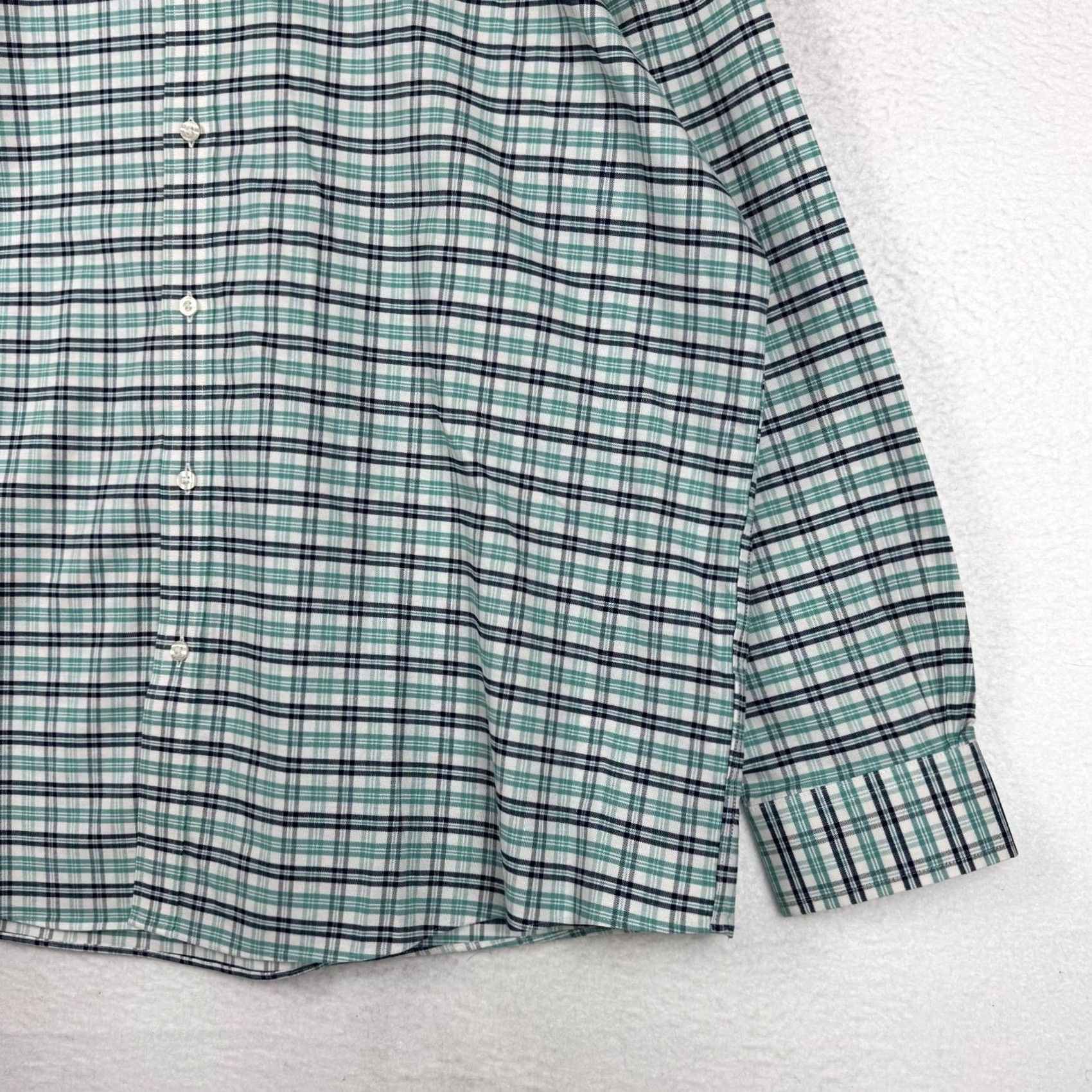 Brooks Brothers Brooks Brothers Mens XXL Regent Fit Green White Plaid Button-Down Shirt Size US XXL / EU 58 / 5 - 3 Thumbnail