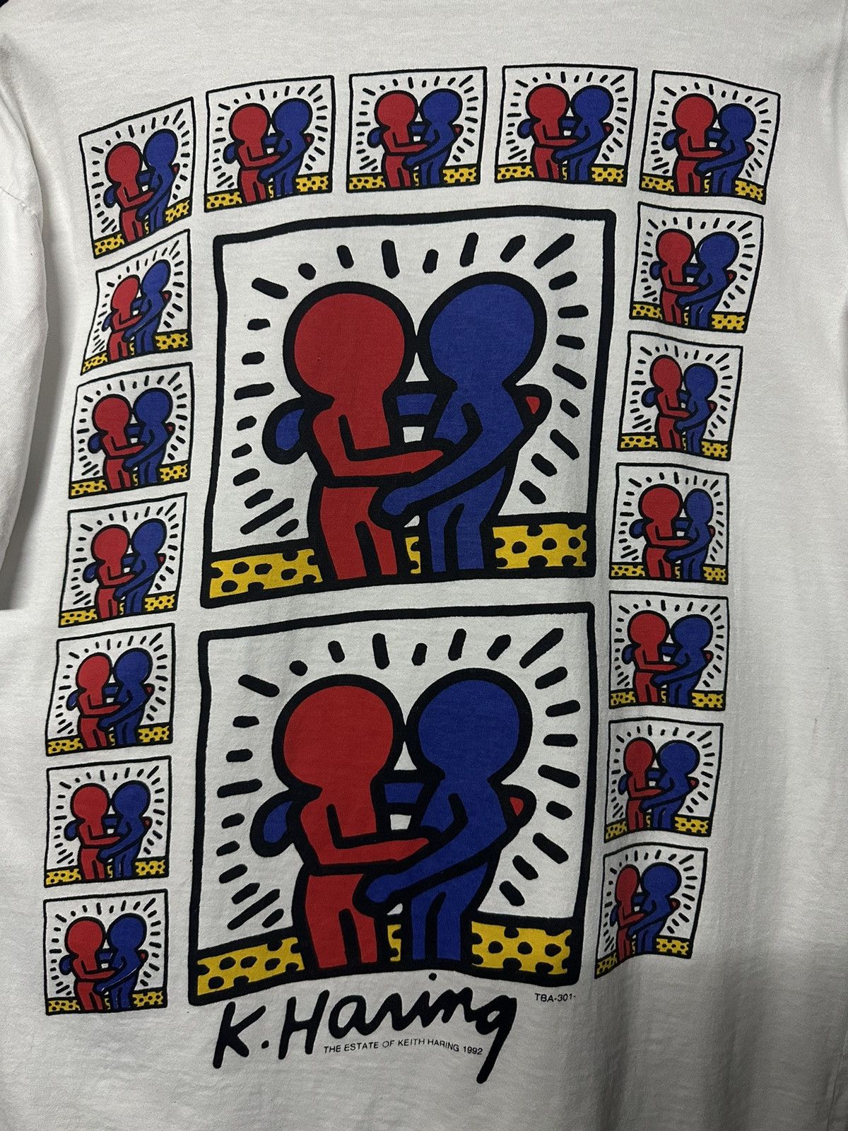 Andy Warhol × Keith Haring × Vintage Vintage 90s Keith Haring Popart Boxy Tee Size US L / EU 52-54 / 3 - 3 Thumbnail
