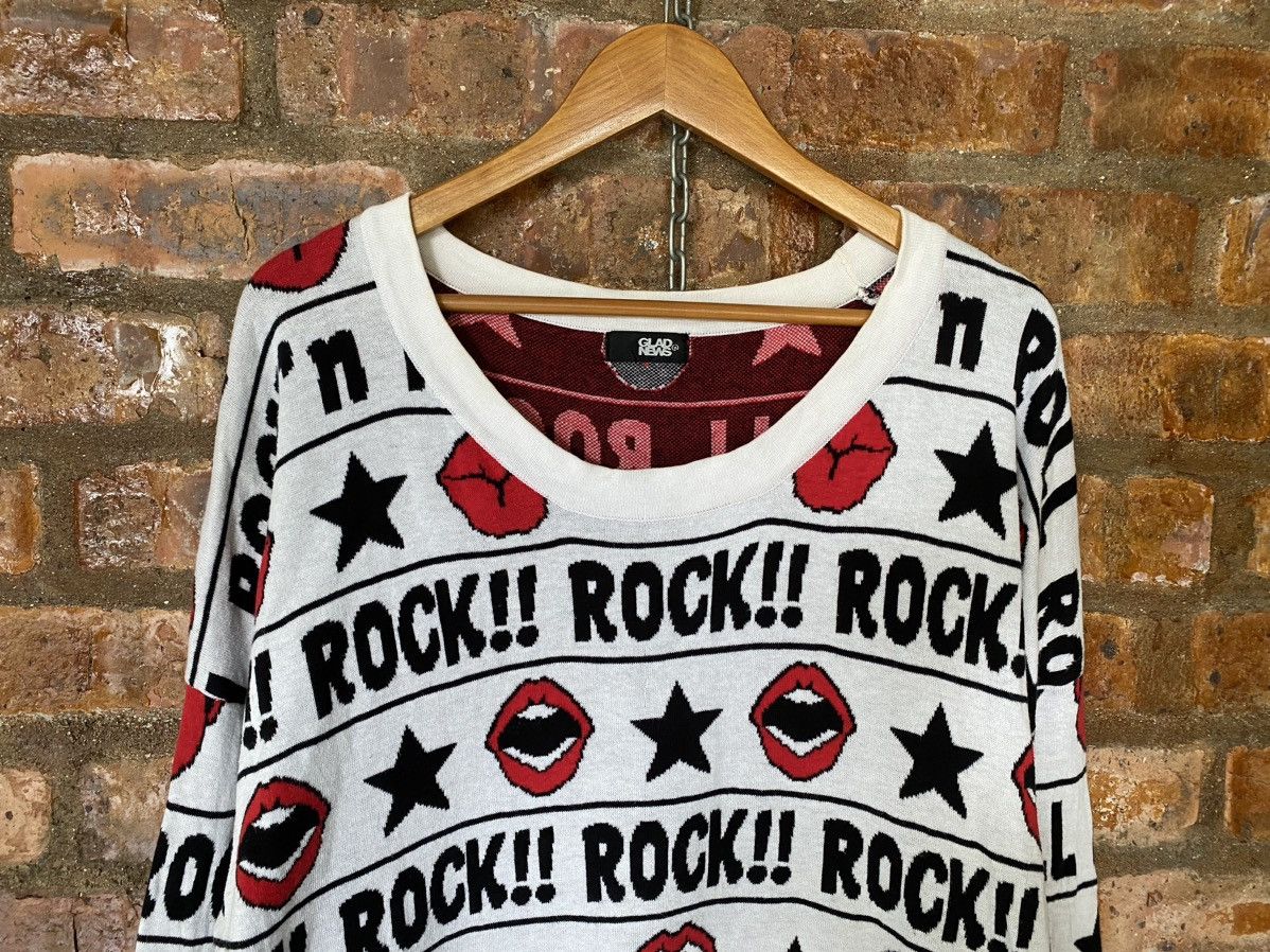 Japanese Brand Vtg Glad New Japan Intarsia Kiss, tongue ROCK!! Size M / US 6-8 / IT 42-44 - 3 Thumbnail