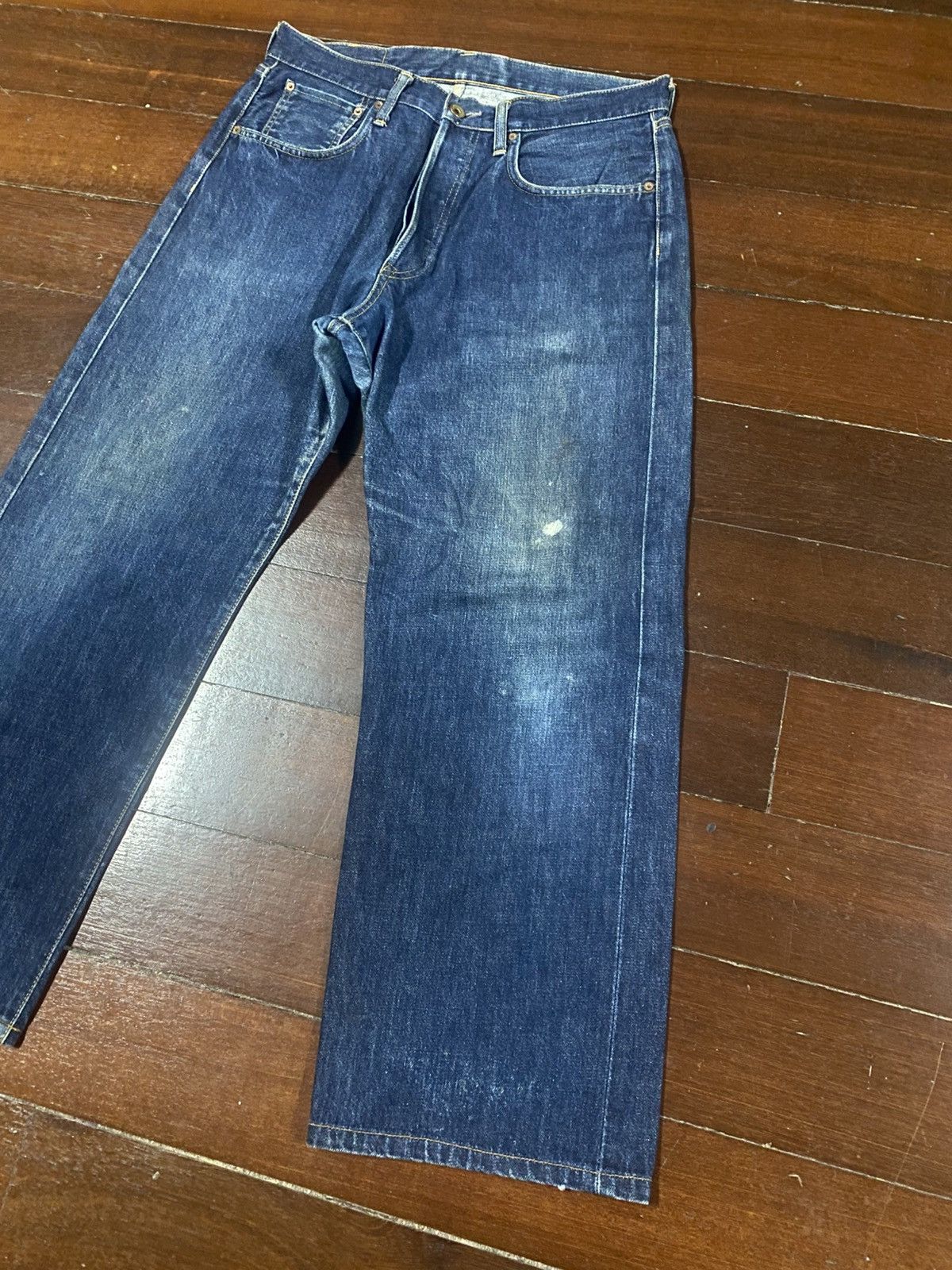 Edwin Vintage 90s Edwin 505 Selvedge Straight Jeans rusty mud wash Size US 35 - 4 Thumbnail