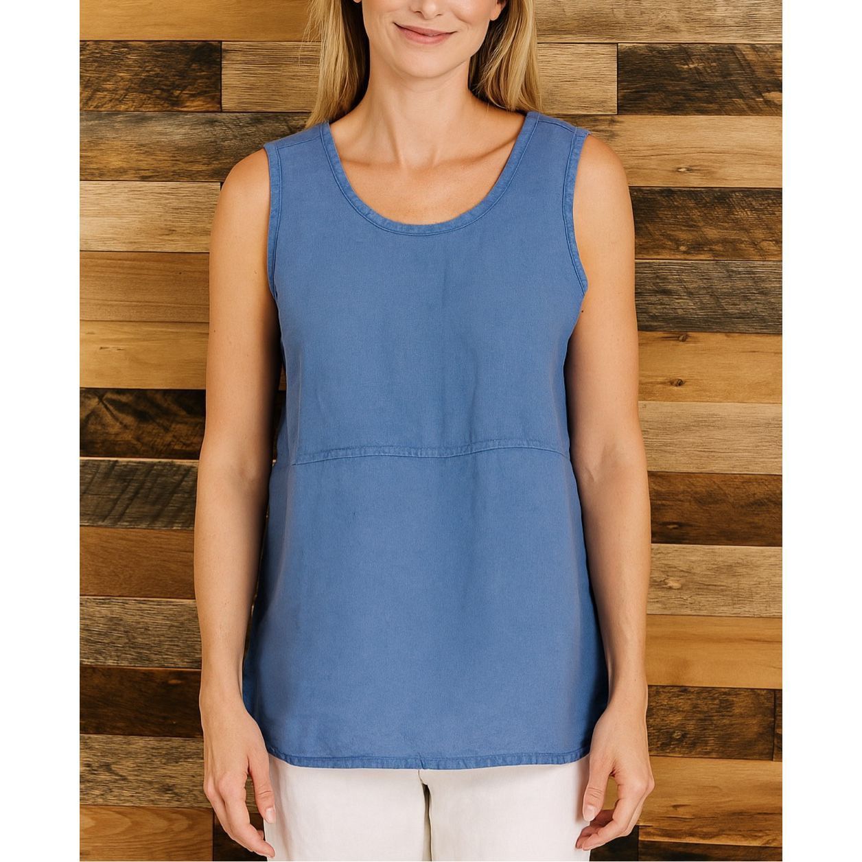FLAX Flax NWOT blue linen sleeveless top size medium Size M / US 6-8 / IT 42-44 - 1 Thumbnail