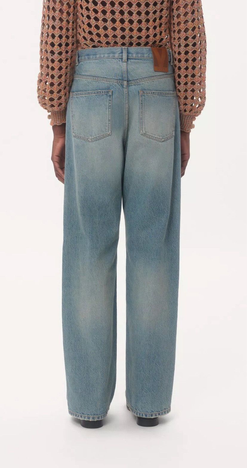 Valentino Valentino Wide Leg Denim Pants Runway Summer 2025 Size US 35 - 17 Thumbnail