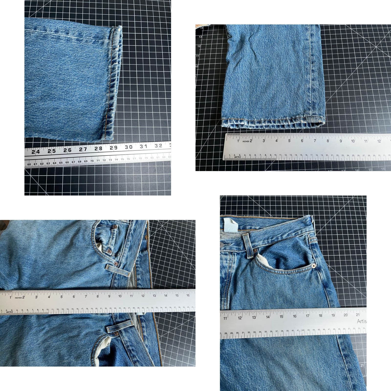 Levi's VINTAGE Levi's 501 Jeans Mens 32 x 29 Blue Denim Button Fly 90s Classic Straight Label XX 34/30 VTG Size US 32 / EU 48 - 8 Thumbnail
