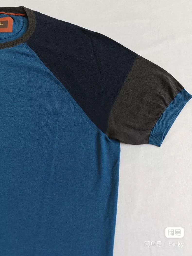 Loro Piana LORO PIANA Men's knit short-sleeved T-shirts Size US L / EU 52-54 / 3 - 5 Thumbnail