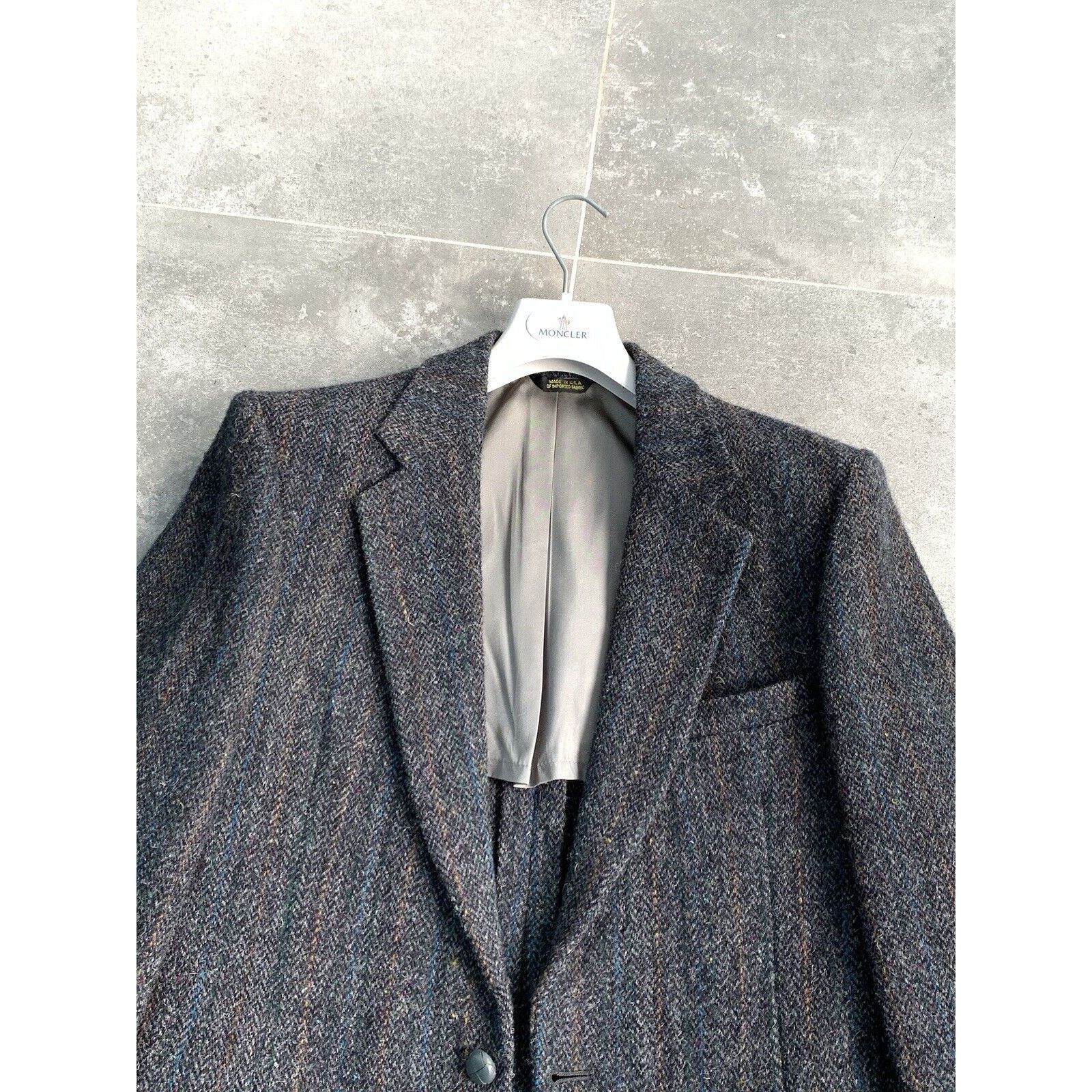 Harris Tweed × Vintage Men's HARRIS TWEED MADE IN USA Sport Blazer Jacket EU50 UK40 Size 50R - 9 Thumbnail