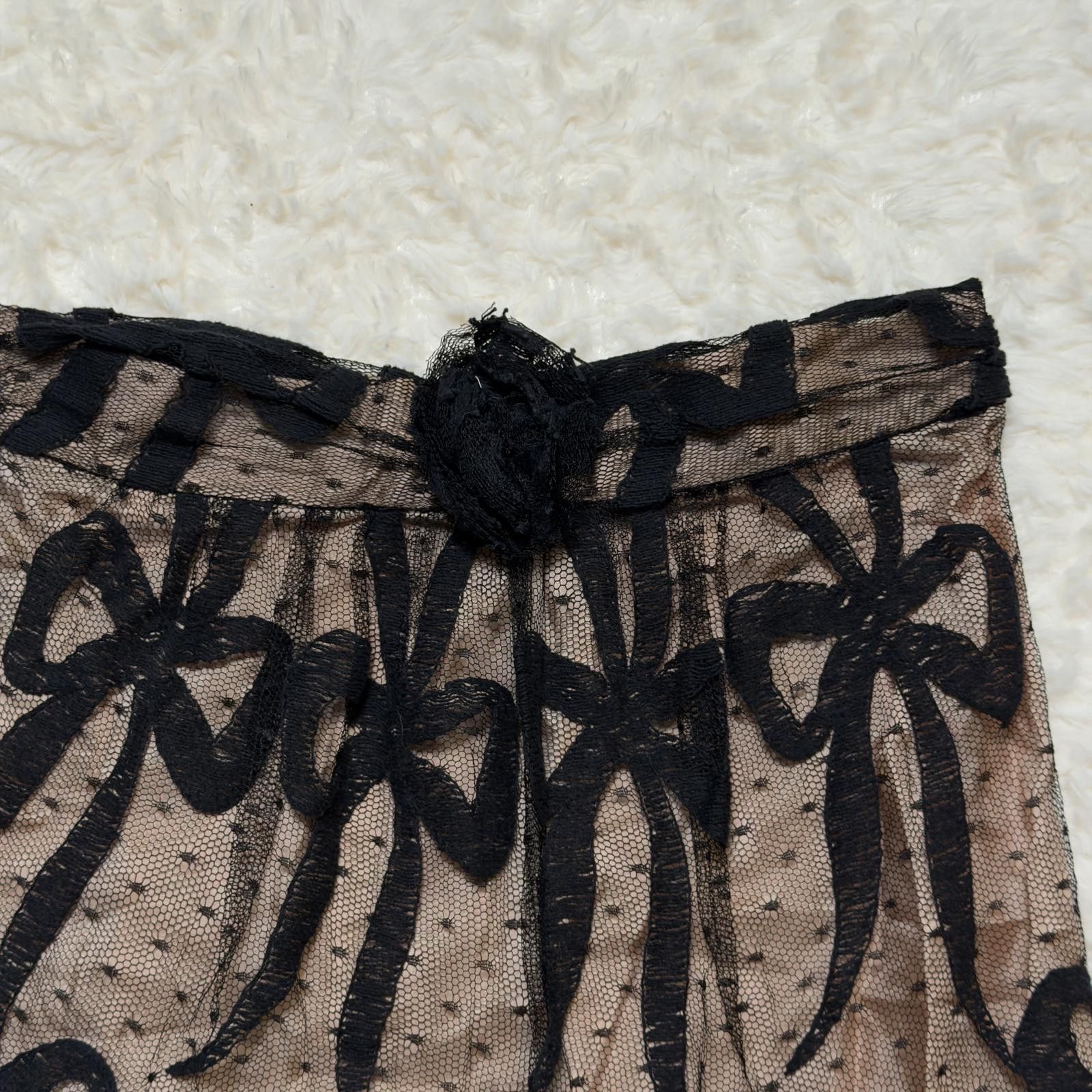 Other Vıntage Trelise Cooper Silk Lined Lace Bow Skirt Size 28" / US 6 / IT 42 - 4 Thumbnail