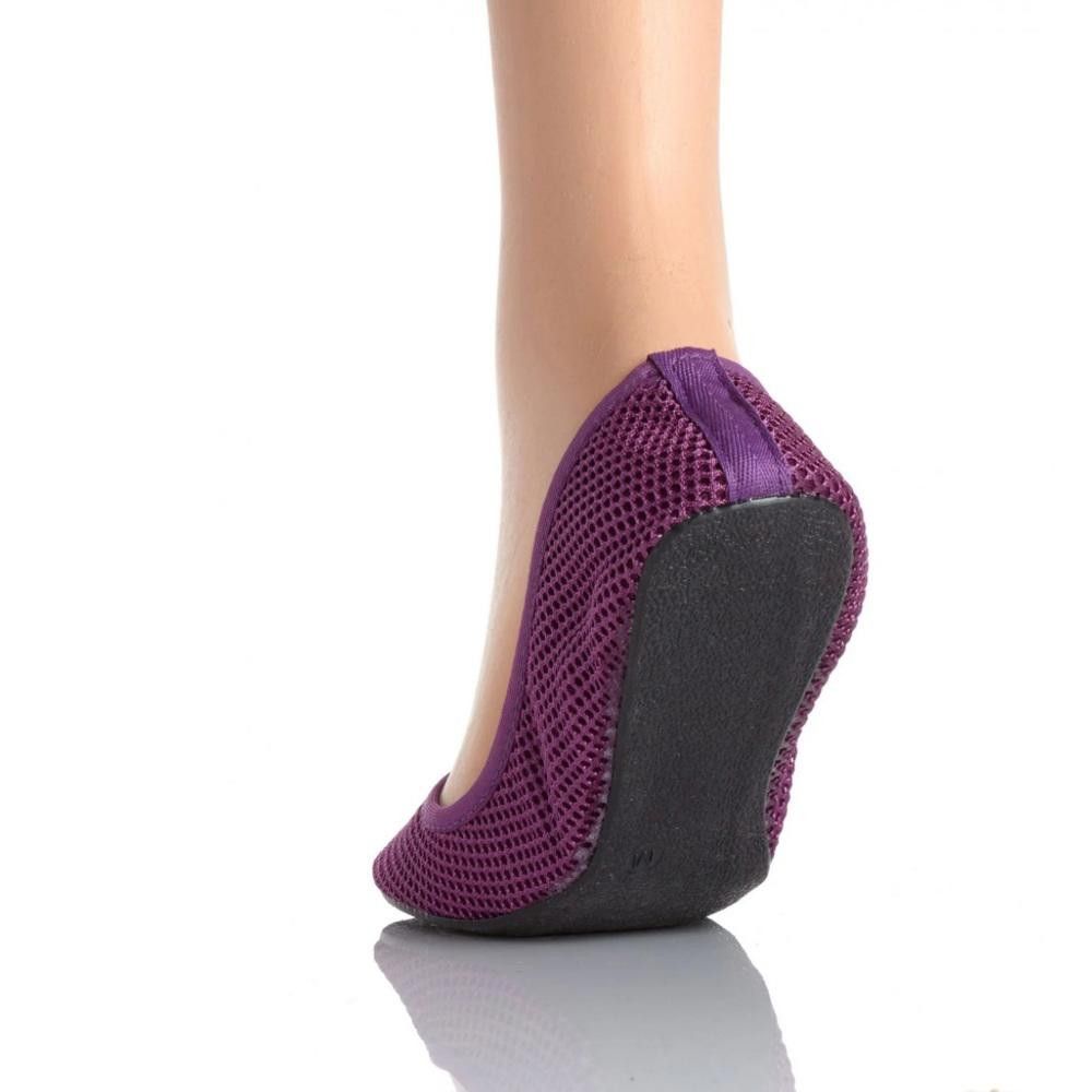 Designer Purple Mesh Women's Flats with Matching Pouch Size US 7.5 / IT 37.5 - 4 Thumbnail