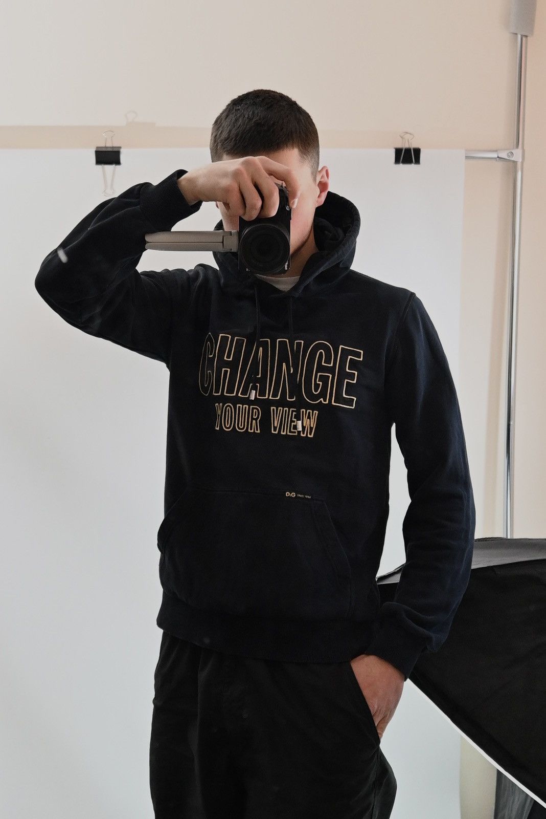 Dolce & Gabbana Dolce Gabbana “Change your view” Navy Hoodie Size US M / EU 48-50 / 2 - 1 Thumbnail