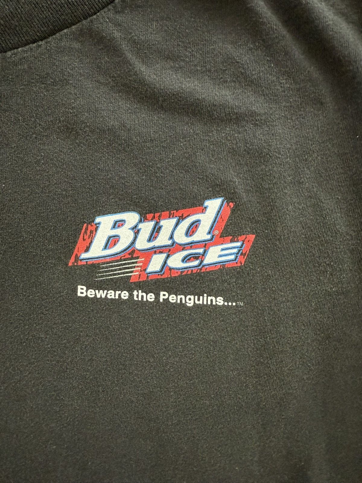 Other Vintage 90s Bud Ice Beware the Penguin Promo Shirt Size US L / EU 52-54 / 3 - 5 Thumbnail