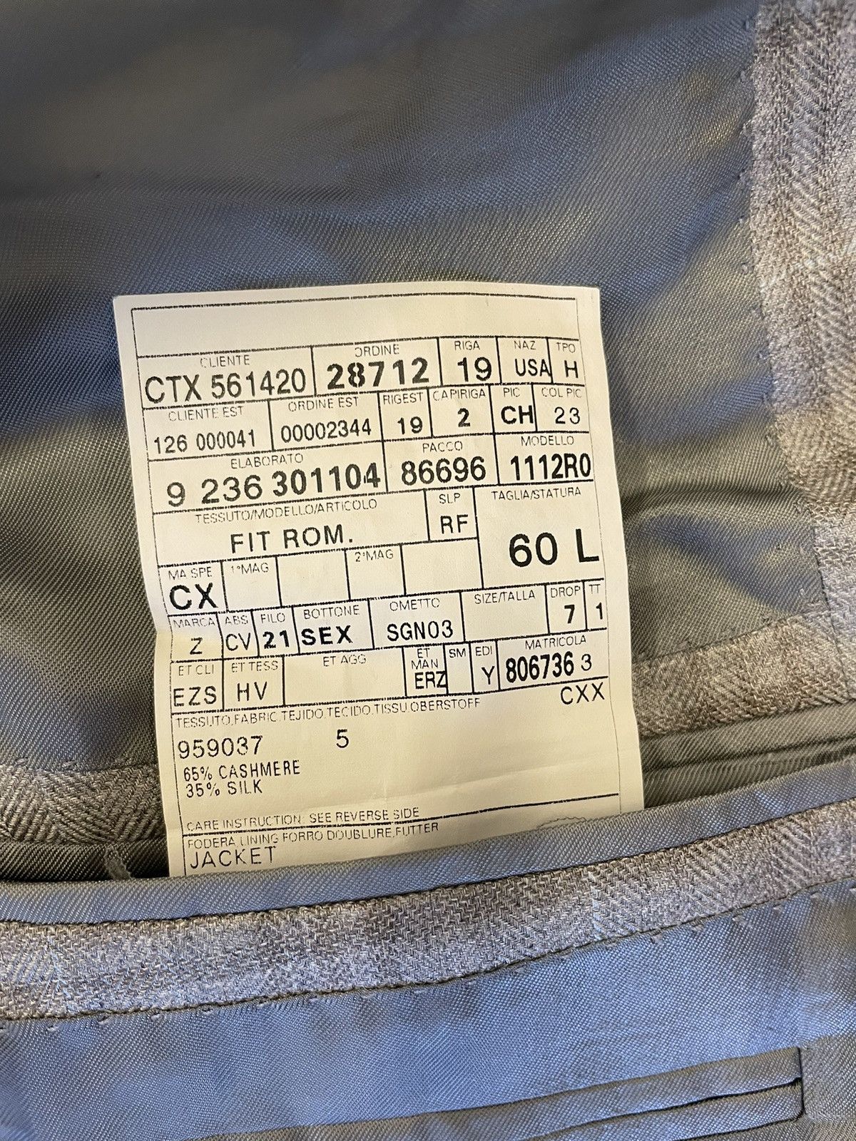 Ermenegildo Zegna Cashmere & Silk Check Jacket Size 50L - 12 Thumbnail