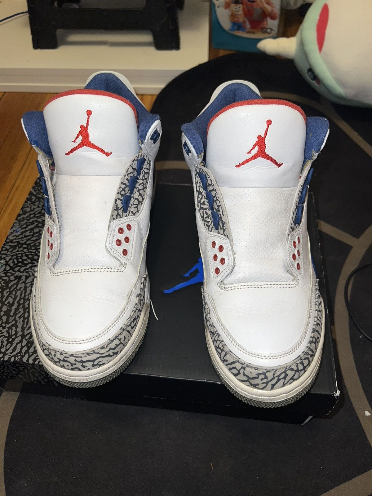 image of Jordan Brand 3 True Blue 2016 Shoes in White, Men's (Size 10)