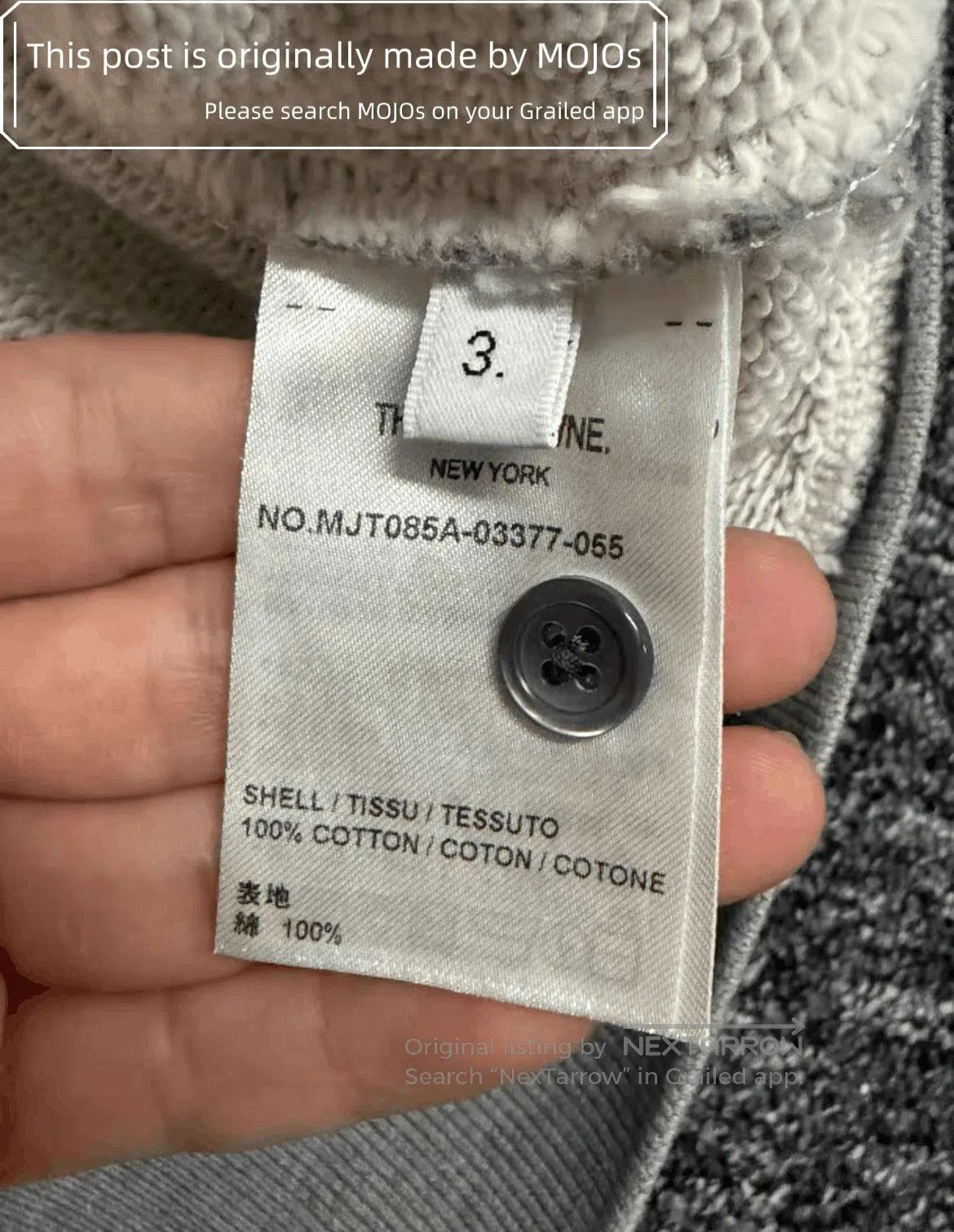 Thom Browne Sz 3 Thom Browne Basic Back Triple Stripe Sweatshirt. Size US L / EU 52-54 / 3 - 6 Thumbnail