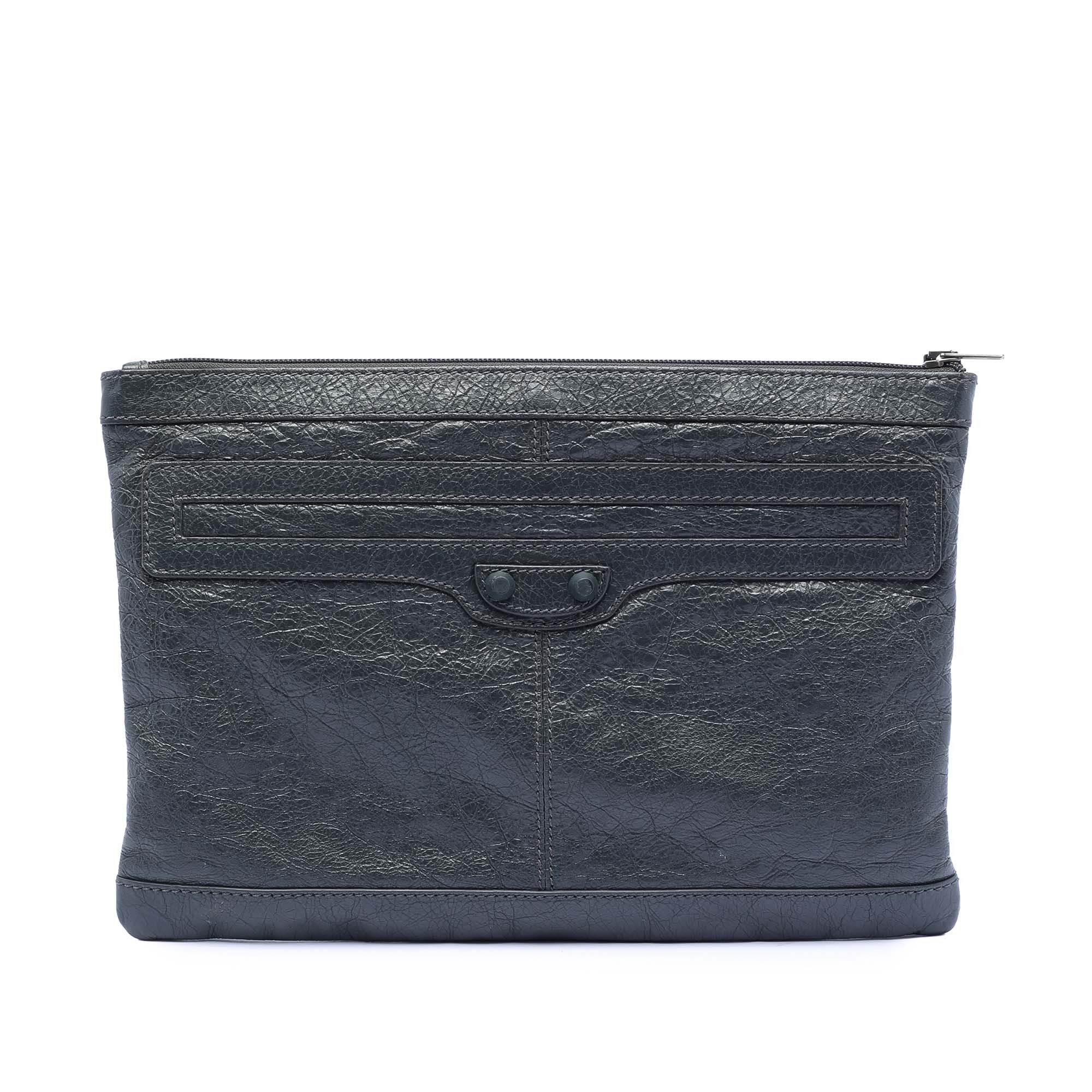 Balenciaga Balenciaga Lambskin Motocross Classic Clip M Clutch Size ONE SIZE - 1 Thumbnail