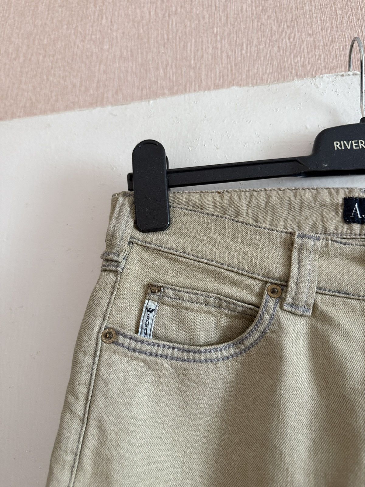 Armani Vintage Armani Jeans AJ Beige Slim Fit Denim Pants Women’s Size 27" / US 4 / IT 40 - 6 Thumbnail