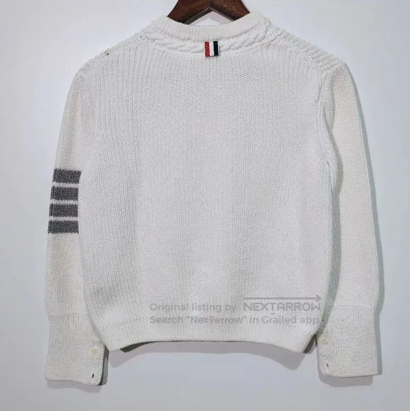 Thom Browne Thom Browne White Wool Women's Pullover Sweater . Size L / US 10 / IT 46 - 1 Thumbnail