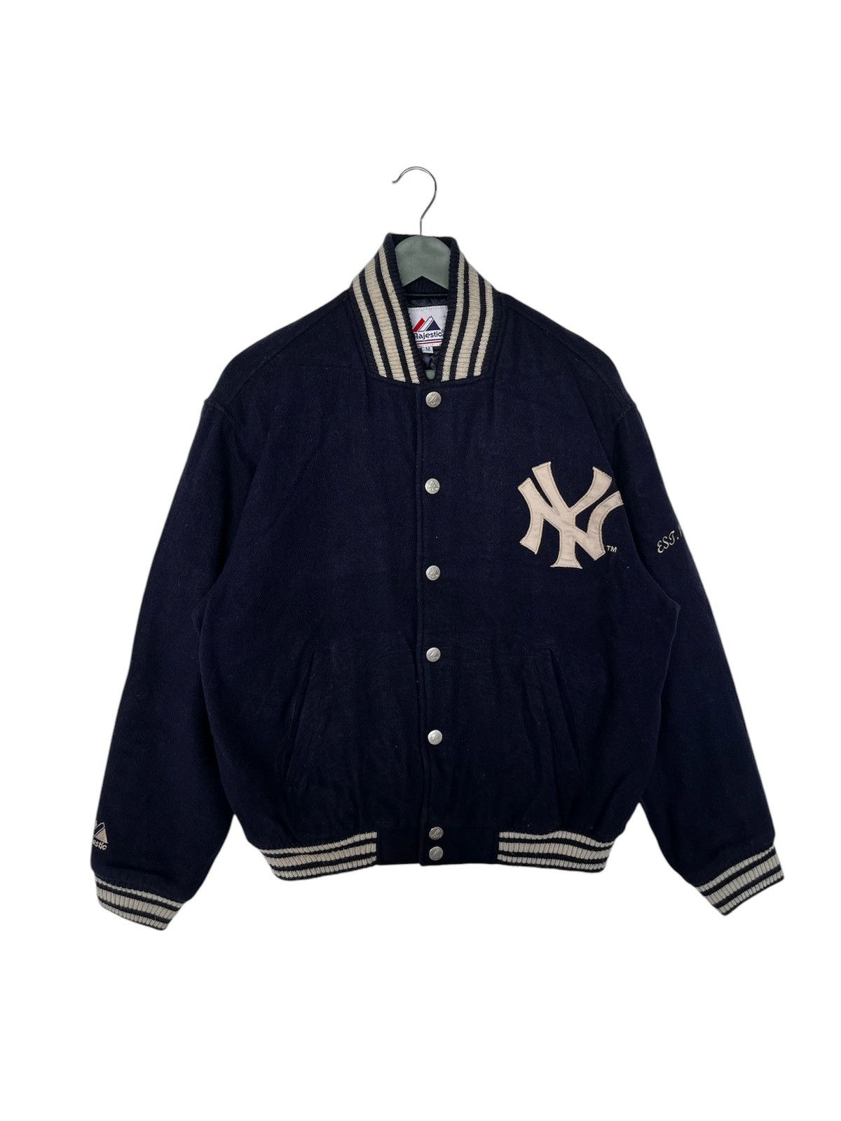 Majestic Vintage New York Yankees Wool Jacket Size US M / EU 48-50 / 2 - 1 Thumbnail