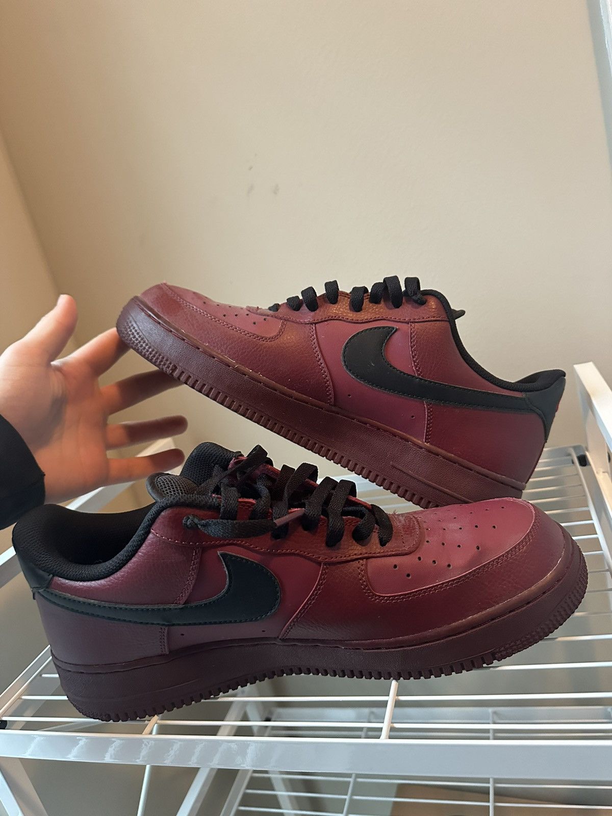 Nike Nike Air Force 1 Maroon Size US 12 / EU 45 - 6 Thumbnail