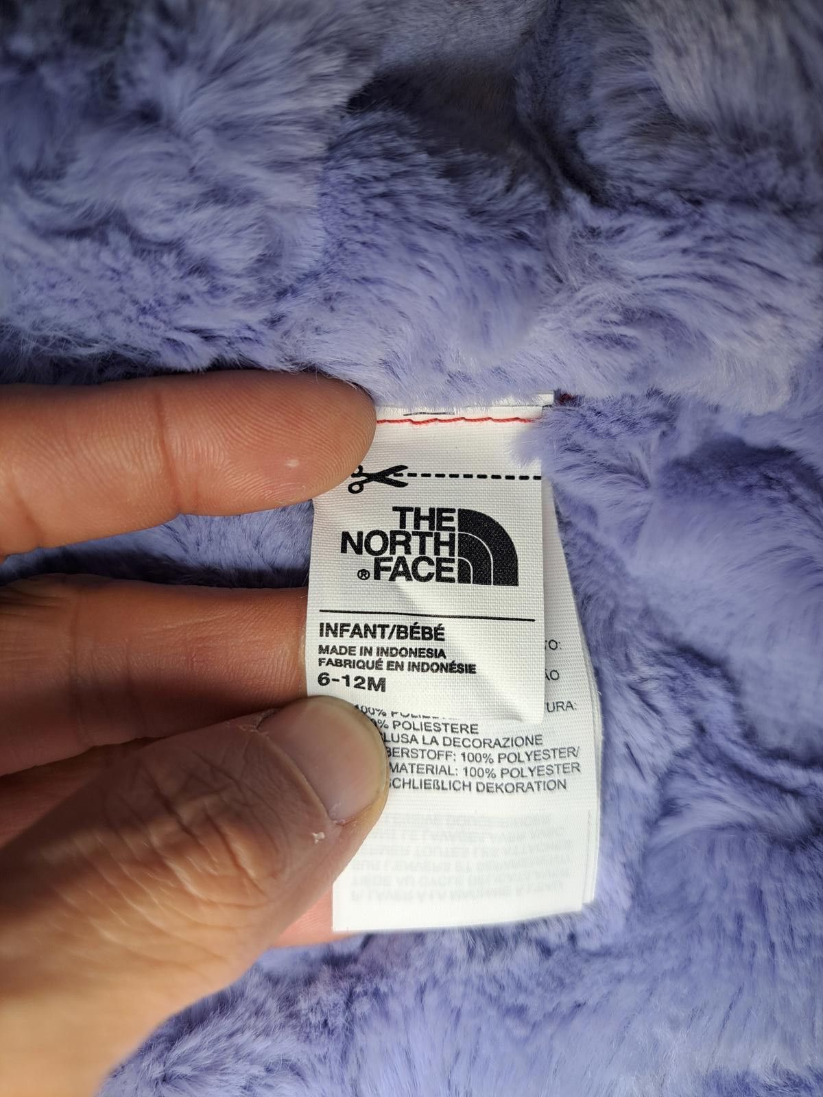 The North Face North Face Puffer Fleece Jacket Baby 6-12M Gray Reversible Size ONE SIZE - 2 Thumbnail