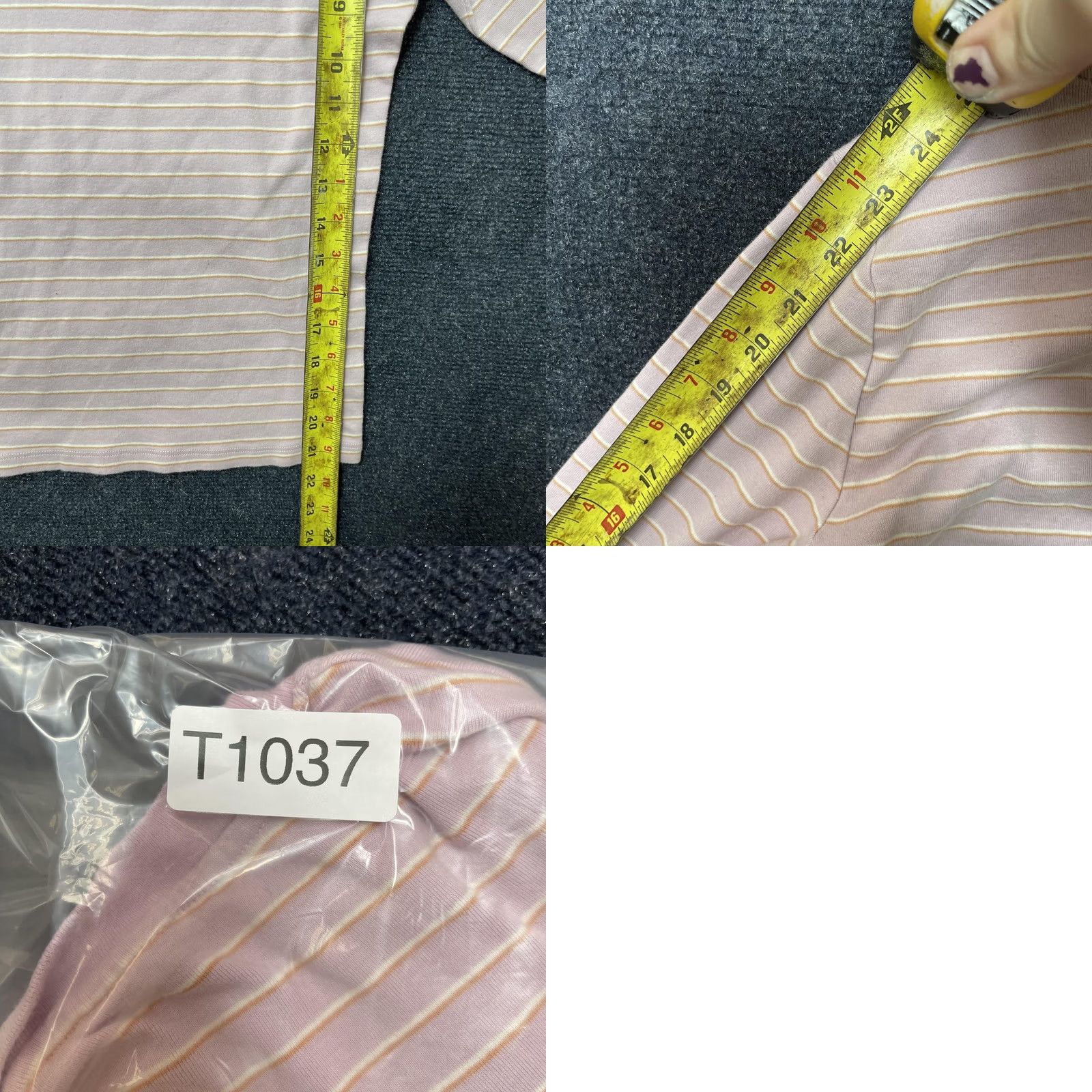 Levi's VINTAGE Levi's Shirt Womens Medium Pink Stripe Crew Neck Long Sleeve Cotton Jersey Top Size M / US 6-8 / IT 42-44 - 8 Thumbnail