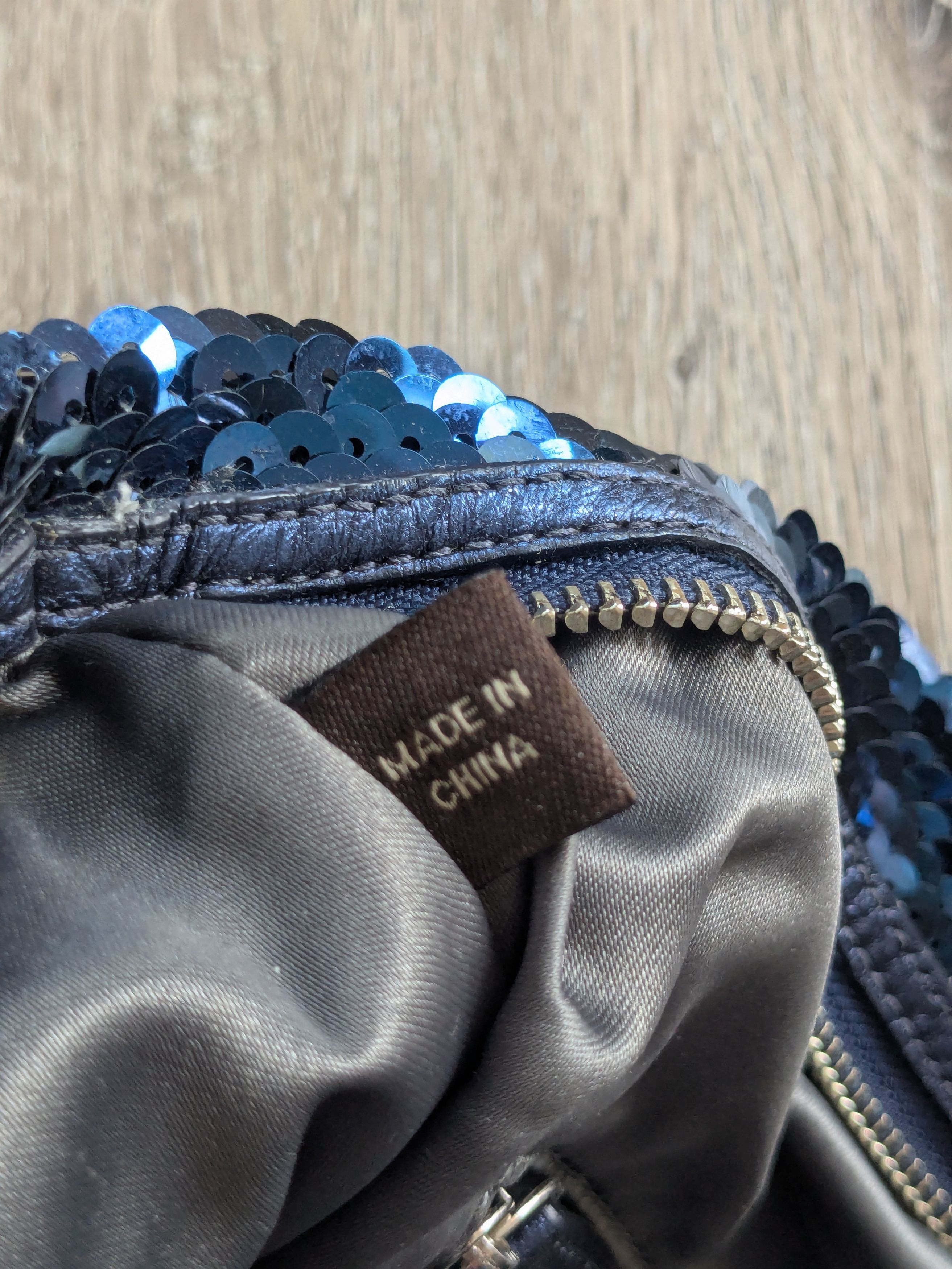 Coach Coach Poppy Spotlight Blue Sequin Shoulder Handbag Tote Size ONE SIZE - 8 Thumbnail