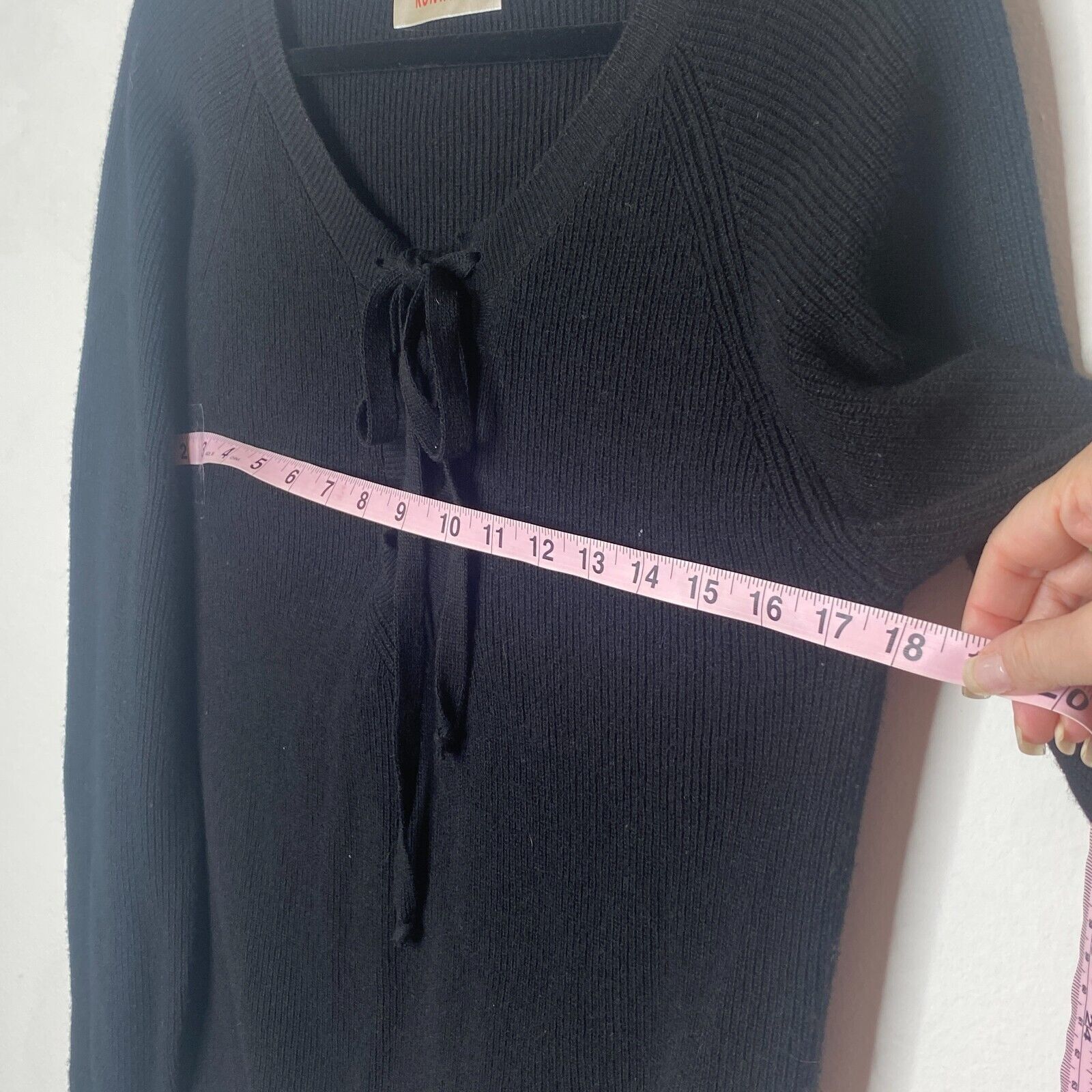 Other Kontatto Black Front Tie Lace up VNeck Long Sleeve Sweater S Size S / US 4 / IT 40 - 11 Thumbnail