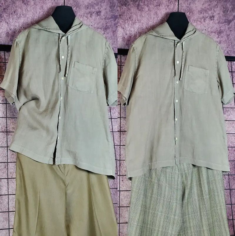 Kenzo Kenzo Summer Gray Short Sleeve Hooded Cardigan 0089 Size US M / EU 48-50 / 2 - 1 Thumbnail