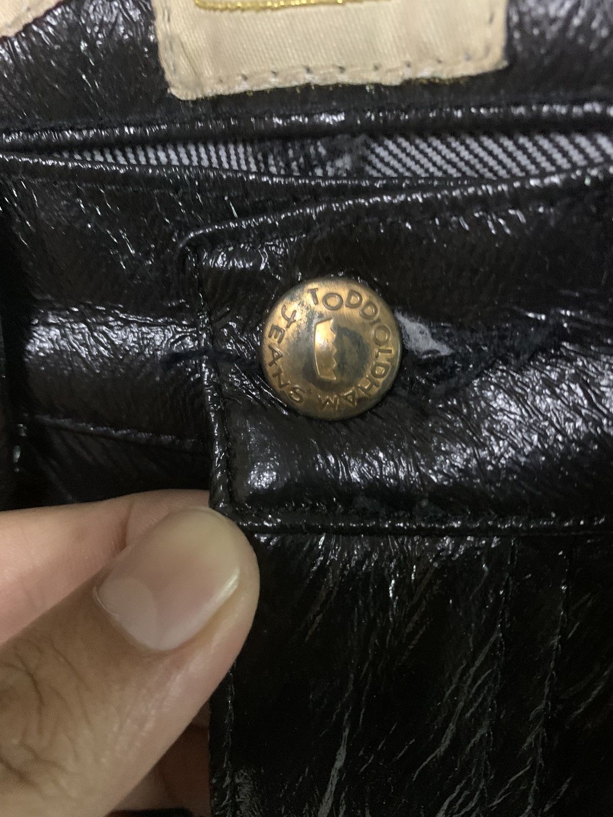 Todd Oldham × Vintage Vintage 90s Todd Oldham Jeans Shiny Rave Size 26" / US 2 / IT 38 - 5 Thumbnail