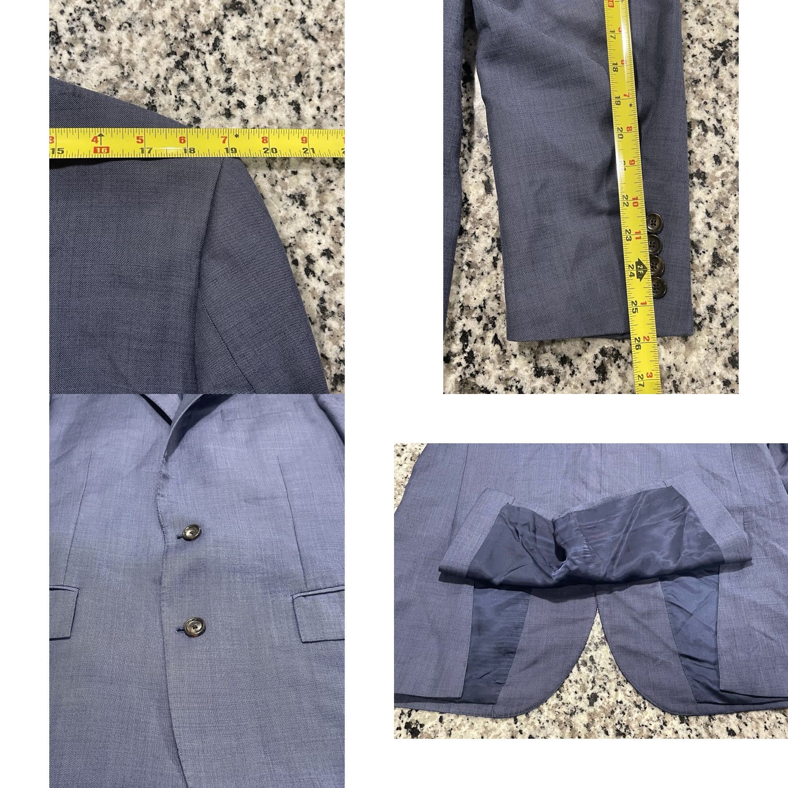 J.Crew J Crew Ludlow Blazer Jacket 42L Blue Tollegno 1900 100% Wool Made In Italy Size 42R - 8 Thumbnail
