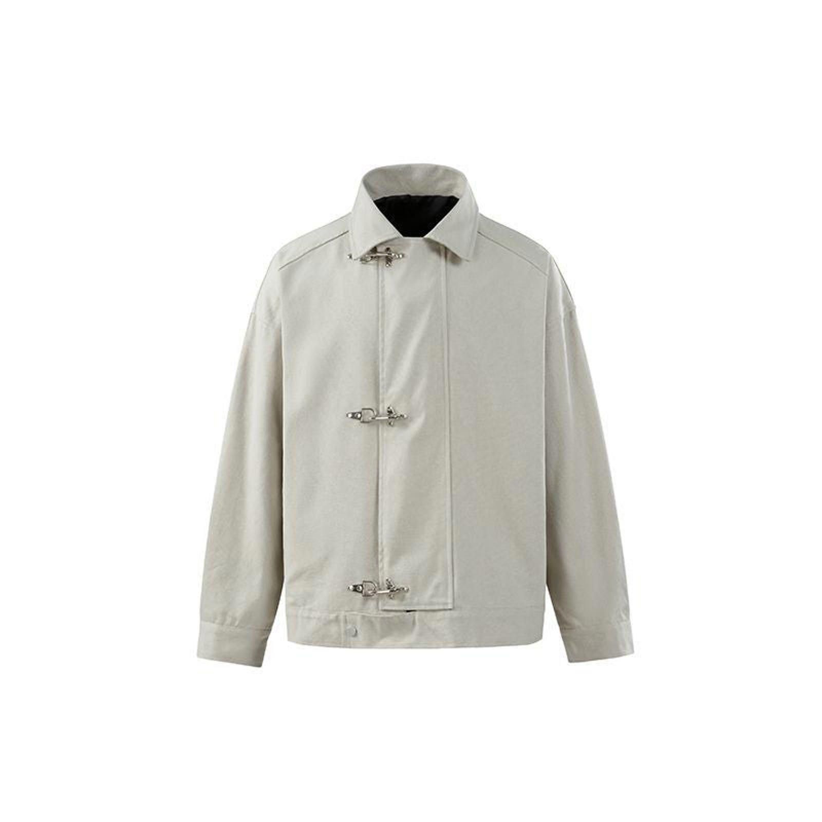 Vintage Beige Casual Clasp-Closure Jacket, Relaxed Fit Size US M / EU 48-50 / 2 - 1 Thumbnail