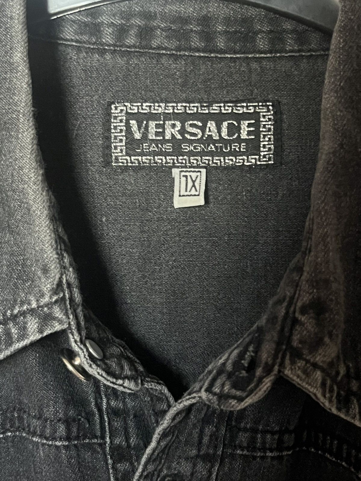 Versace Versace Medusa Hardware Stone-Washed Denim Jacket Size US XL / EU 56 / 4 - 4 Thumbnail