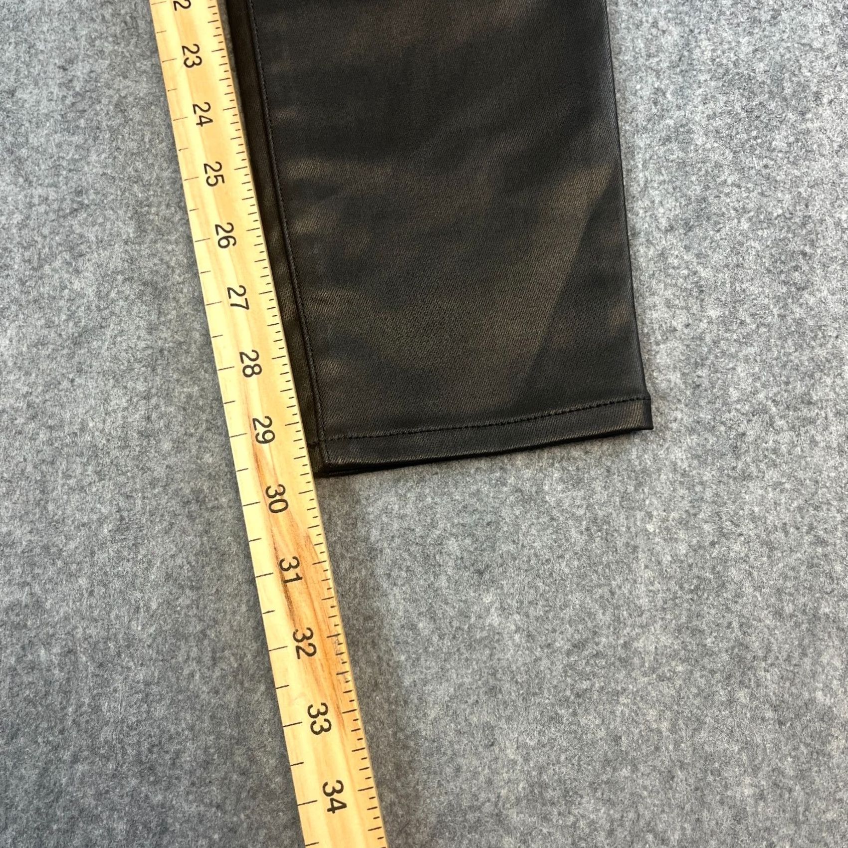 Emporio Armani Emporio Armani Womens Trousers Pants Skinny 27 30 UK 8 Black Coated Stretch Pants Sk Size 30" / US 8 / IT 44 - 4 Thumbnail