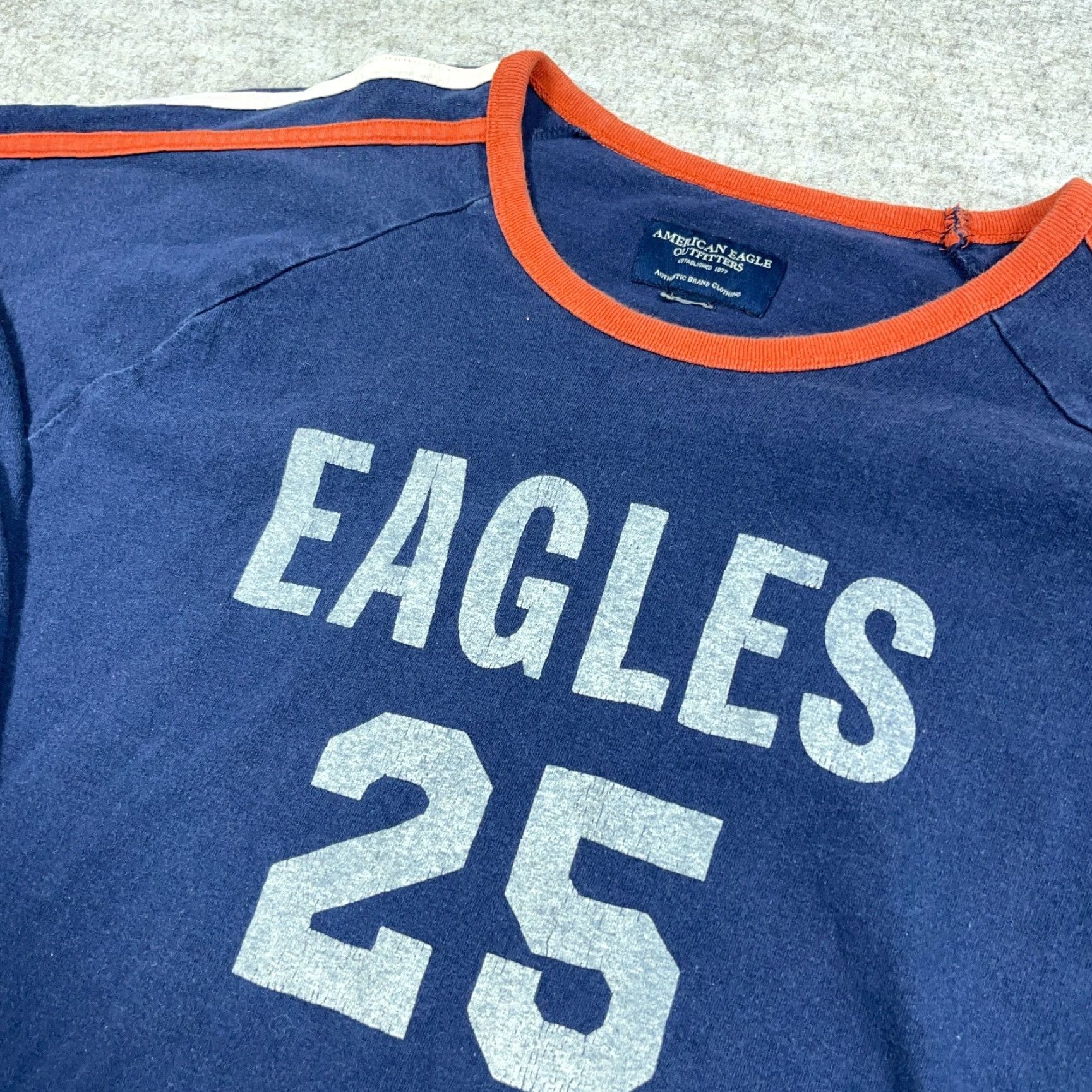 American Eagle Outfitters VINTAGE American Eagle Shirt Men XL Blue Orange Long Sleeve Faded Y2K 2000s LS Size US XL / EU 56 / 4 - 3 Thumbnail