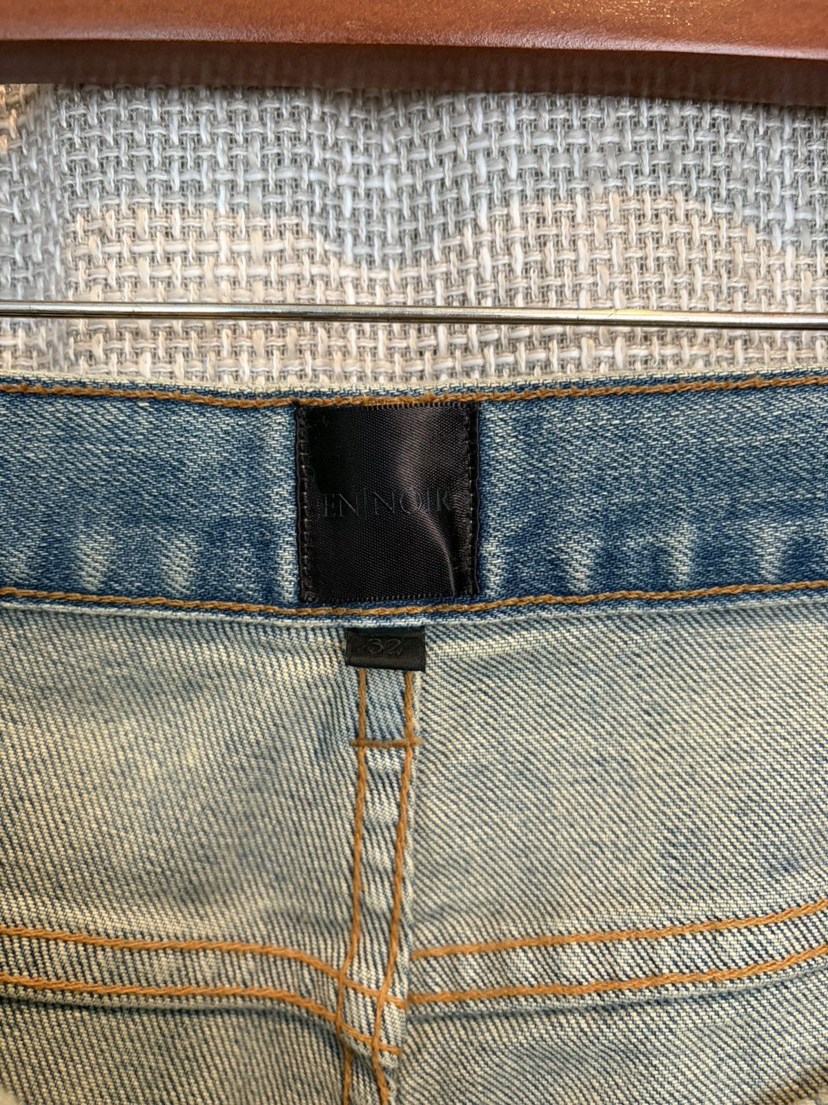 En Noir En Noir Distressed Crash Patchwork Stonewashed Blue Denim Size US 32 / EU 48 - 3 Thumbnail