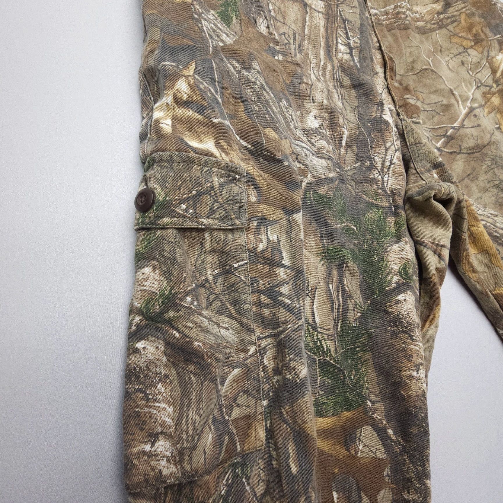 Vintage Cabela's Cargo Pants Mens 42 Tall Camouflage Camo Cotton Polyester Twill 34" Inseam Cargo Pocket Flat Front Regular Size US 42 / EU 58 - 5 Thumbnail