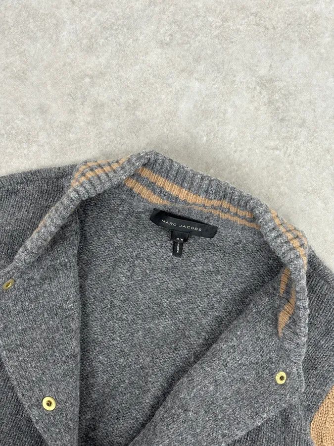 Marc Jacobs Marc Jacobs Grey Wool Contrast Sleeves Teddy Jacket Size US M / EU 48-50 / 2 - 9 Thumbnail