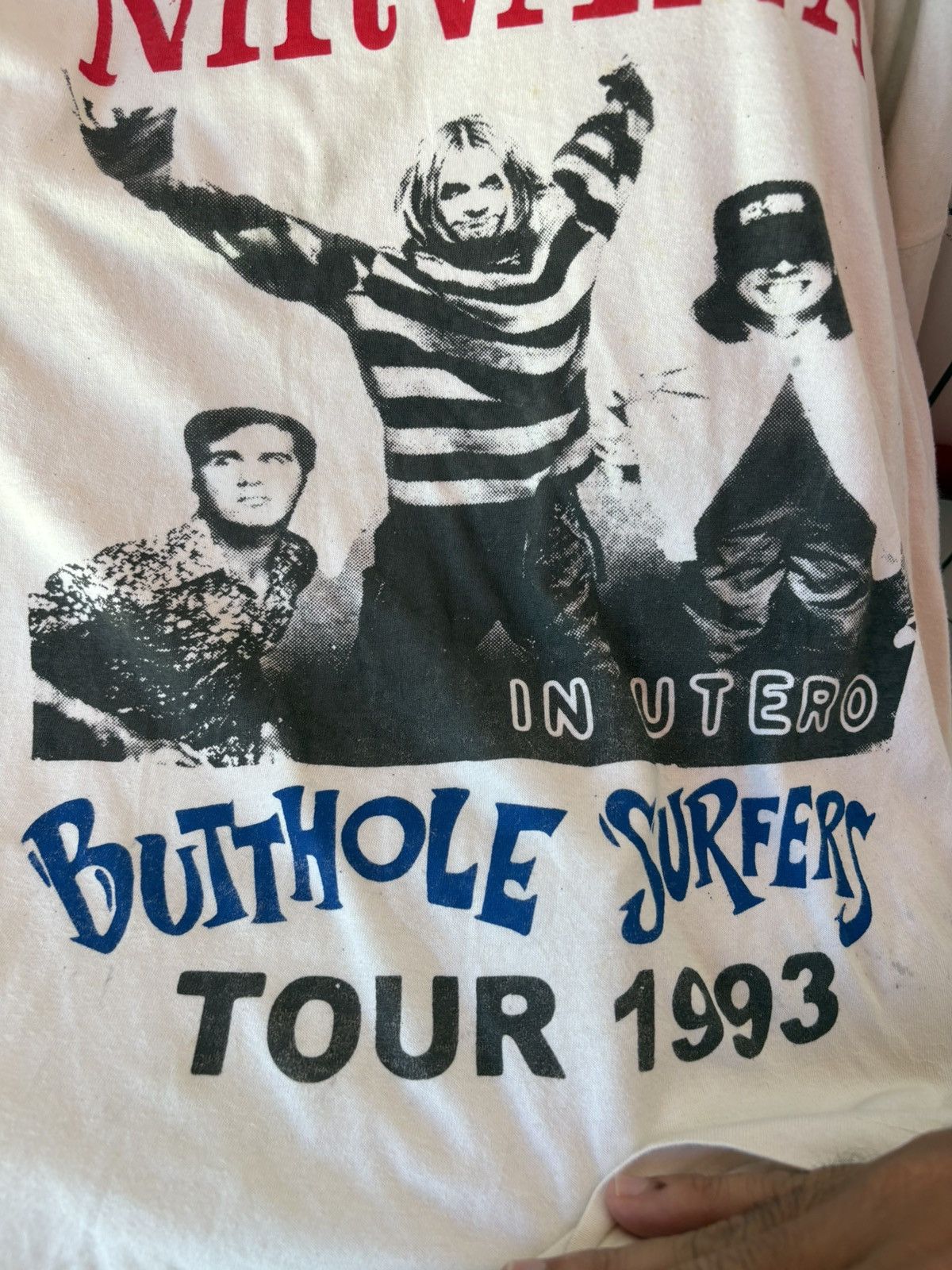 Band Tees Rare Bootlegs Nirvana in utero Butthole Surfers tour 1993 Size US L / EU 52-54 / 3 - 10 Thumbnail