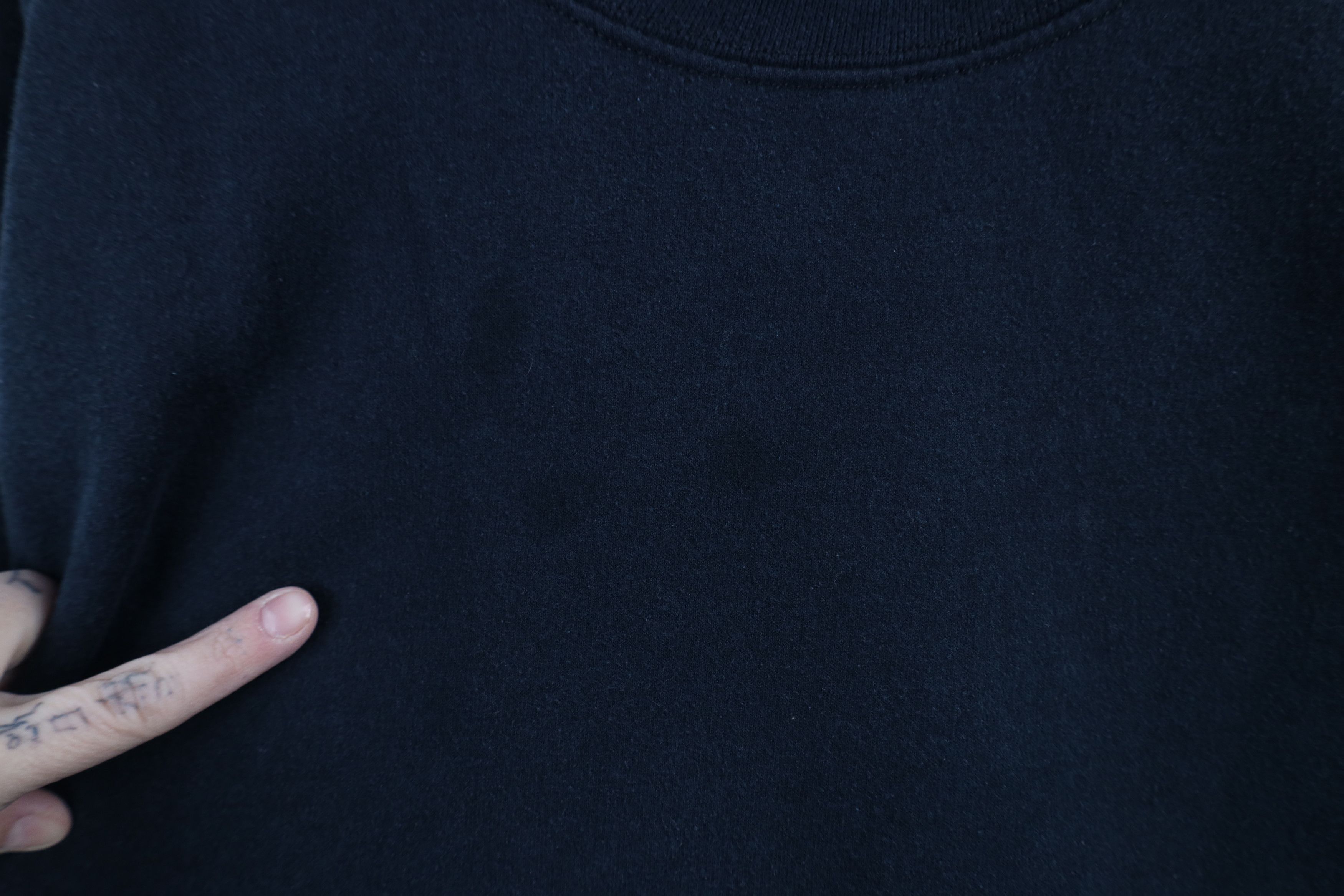 Vintage Vintage 90s Streetwear Blank Crewneck Sweatshirt Black Size US XXL / EU 58 / 5 - 5 Thumbnail