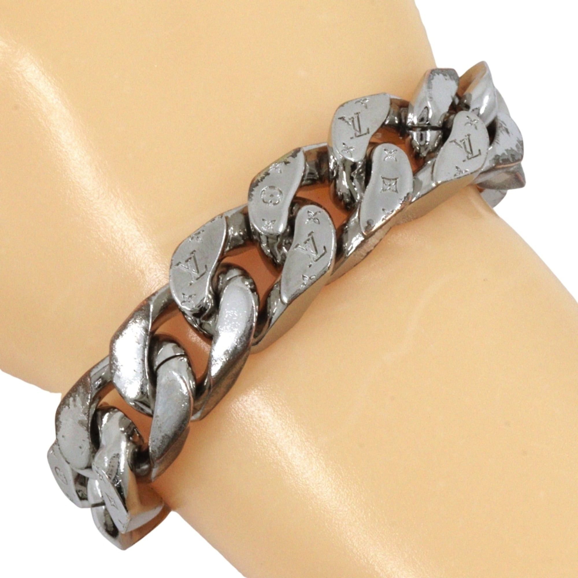 Louis Vuitton Louis Vuitton LV Chain Links Bracelet, Silver, M69989, Metal, LE0291, Approx. 78.7g, Unisex. Size ONE SIZE - 1 Thumbnail