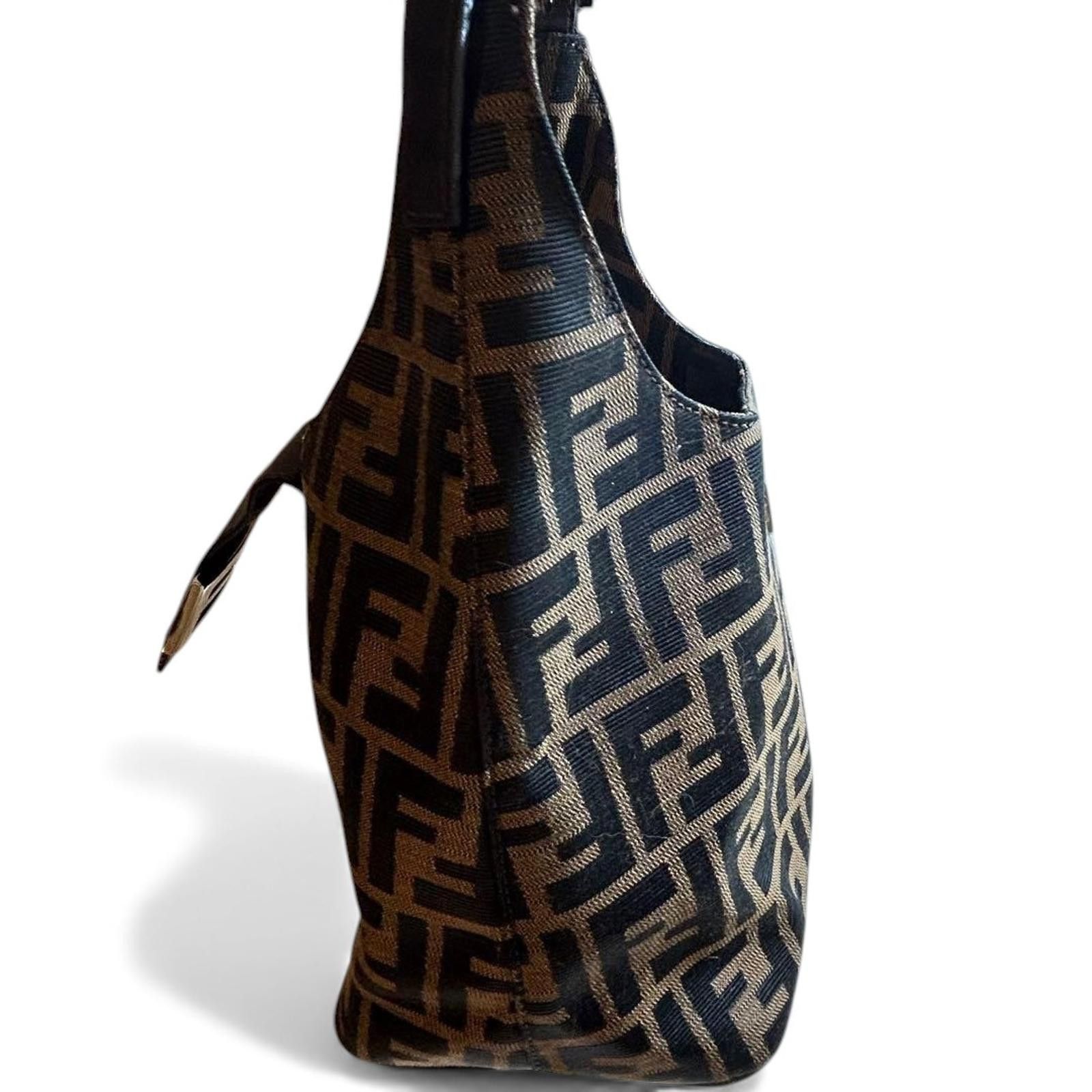 Fendi Fendi - Vintage FF Canvas Hobo Bag Size ONE SIZE - 7 Thumbnail