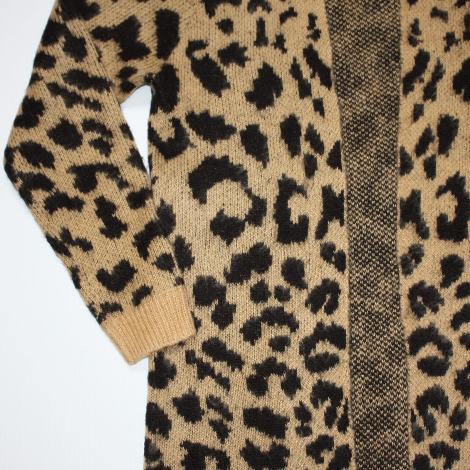 BP. Long Leopard Print Cardigan Open Front Duster Sweater size M Size M / US 6-8 / IT 42-44 - 3 Thumbnail