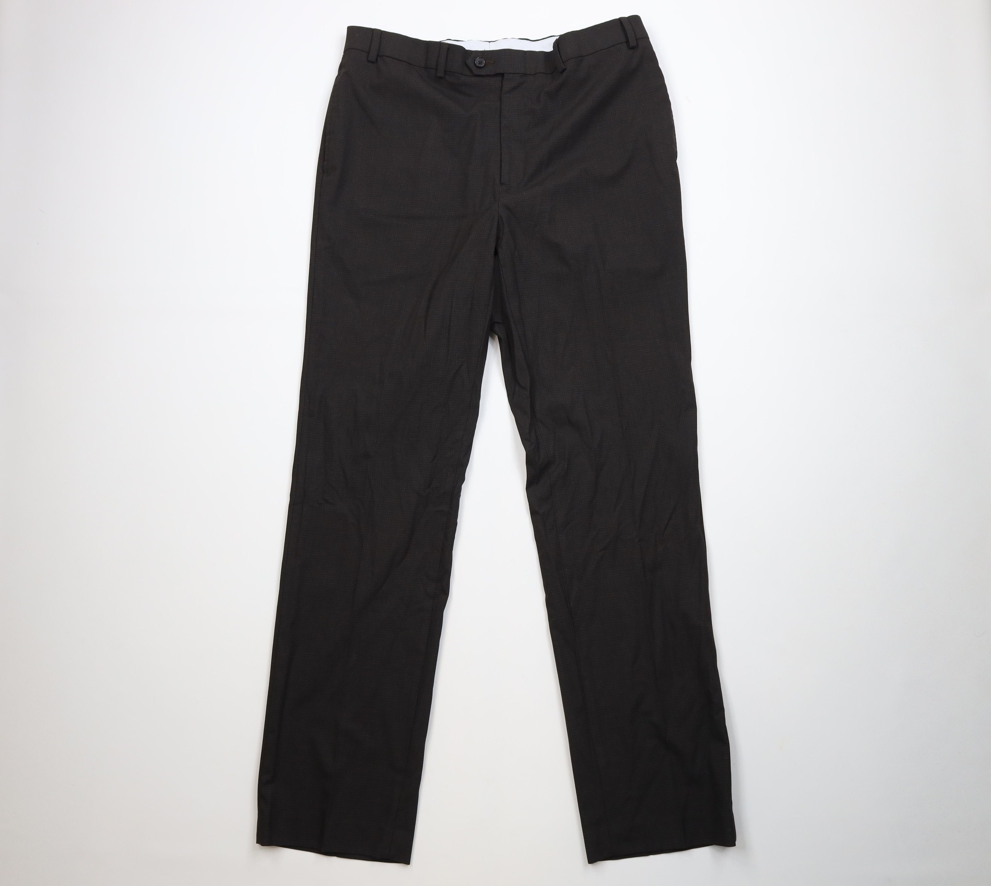 Ralph Lauren Vintage Ralph Lauren Knit Wide Leg Chino Pants Brown Plaid Size US 36 / EU 52 - 1 Thumbnail