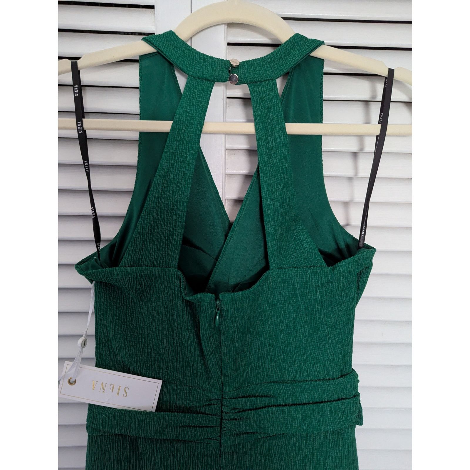 Sierra Siena Emerald Green Halter Dress NWT- Sz 0 Size XS / US 0-2 / IT 36-38 - 6 Thumbnail