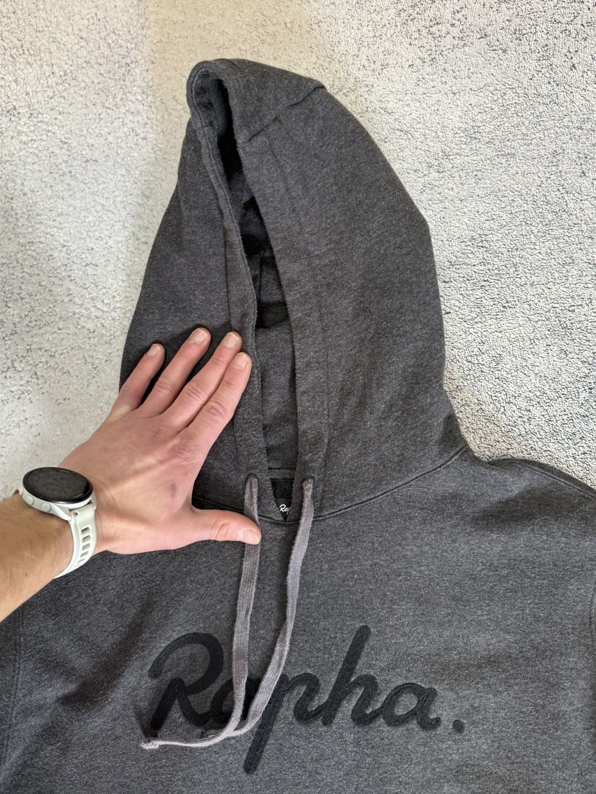 Rapha Rapha Logo Pullover Hoodie MenL Charcoal Marl Cycling Hooded Size US L / EU 52-54 / 3 - 19 Thumbnail