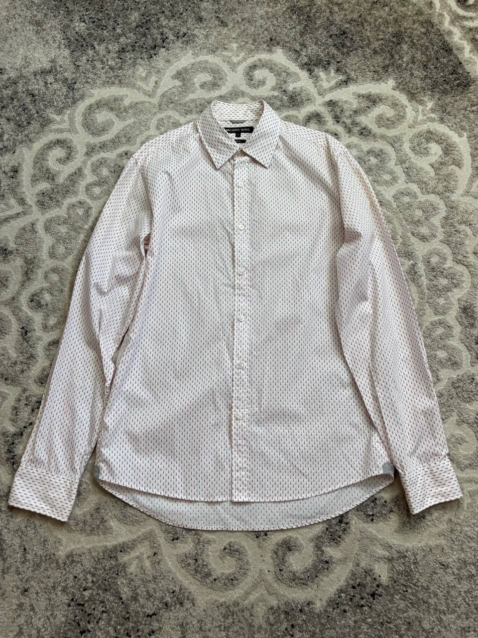Michael Kors Michael Kors Slim Fit Shirt / Red Micro Pattern / Size M Size US M / EU 48-50 / 2 - 8 Thumbnail