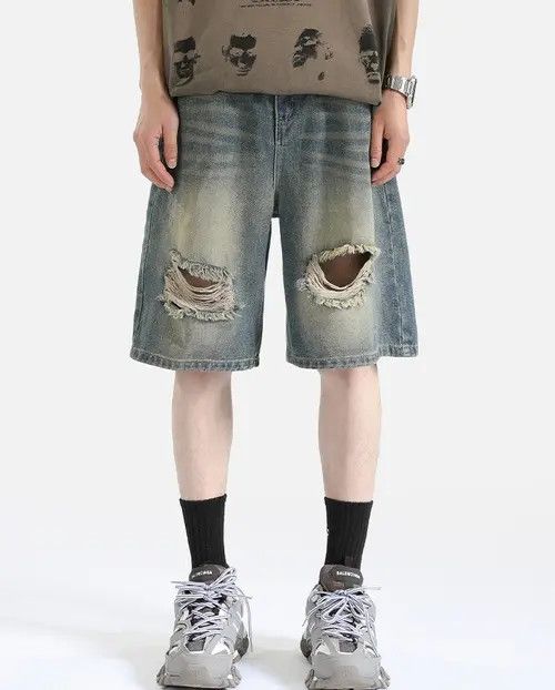 Other Washed vintage ripped casual denim shorts Size US 32 / EU 48 - 5 Thumbnail