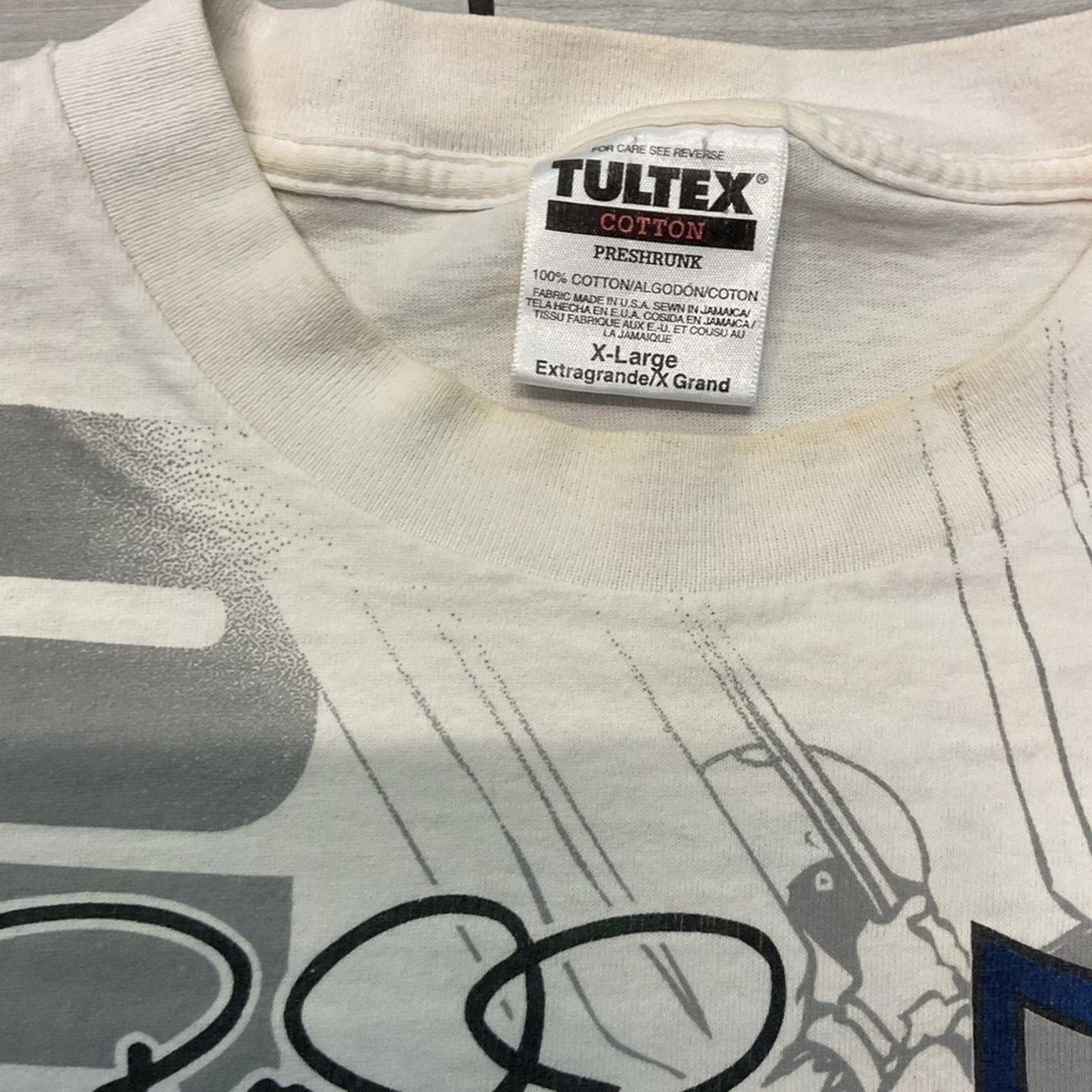 Tultex Vintage Tultex 90s NASCAR Full Print Graphic T-Shirt Size US XL / EU 56 / 4 - 3 Thumbnail