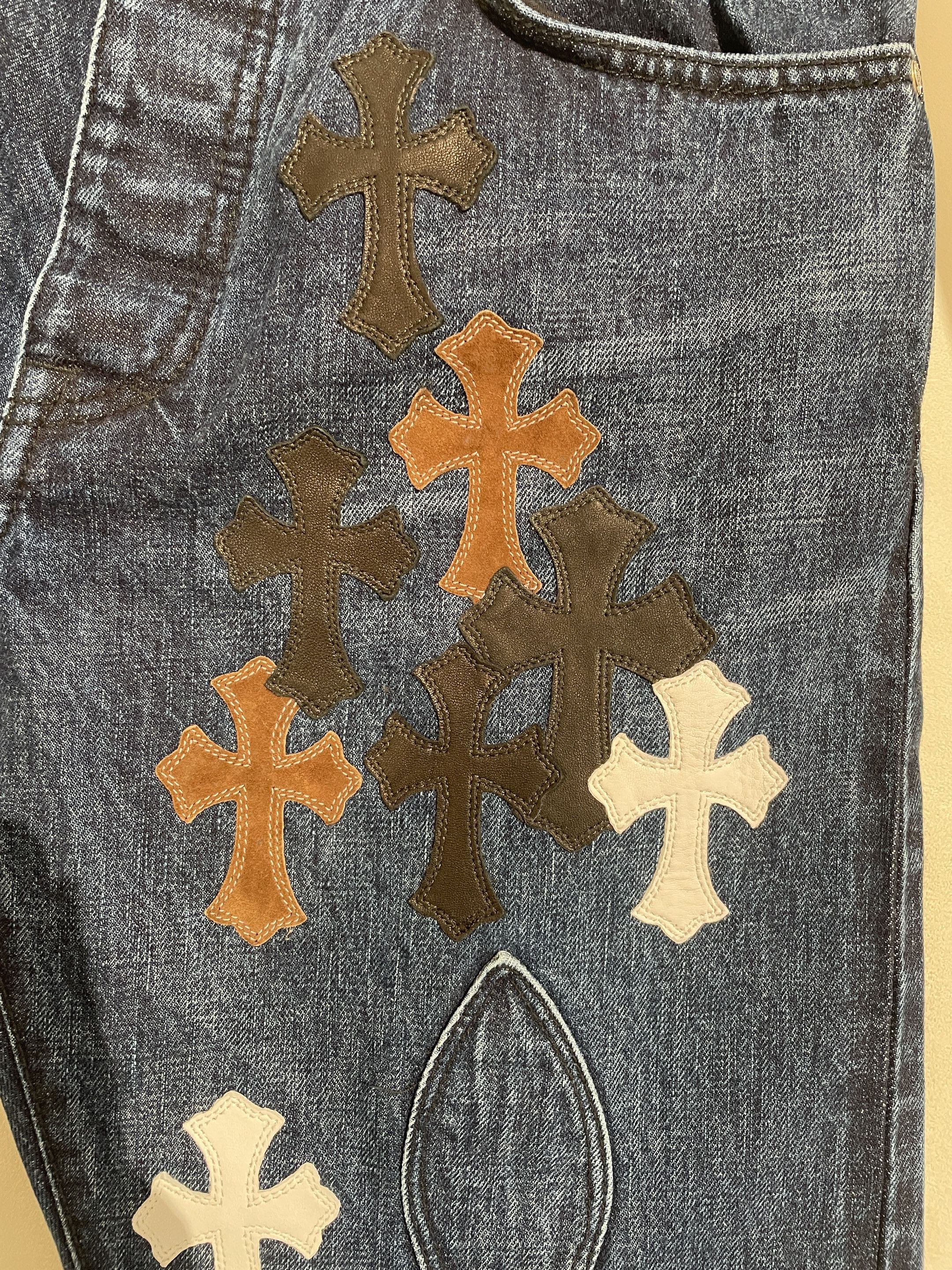 Chrome Hearts Chrome Hearts Levi's 501 Black & White Cross Flame Jeans Size US 32 / EU 48 - 6 Thumbnail