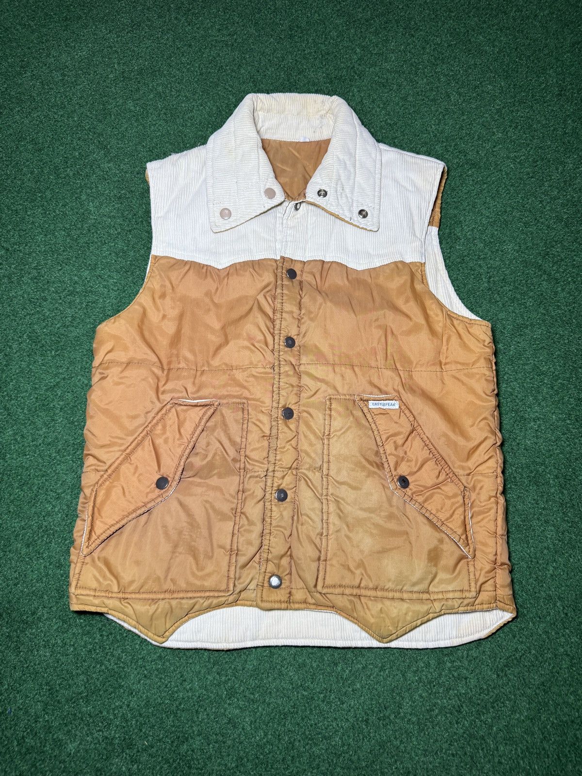 Vintage Vintage 70s Castlepeak Corduroy Reversible Button Up Vest Size US M / EU 48-50 / 2 - 1 Thumbnail