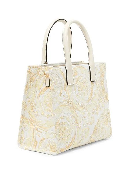 Versace os11x0326 Size: OS / Small Barocco-Print Cotton Tote Bag Size ONE SIZE - 4 Thumbnail