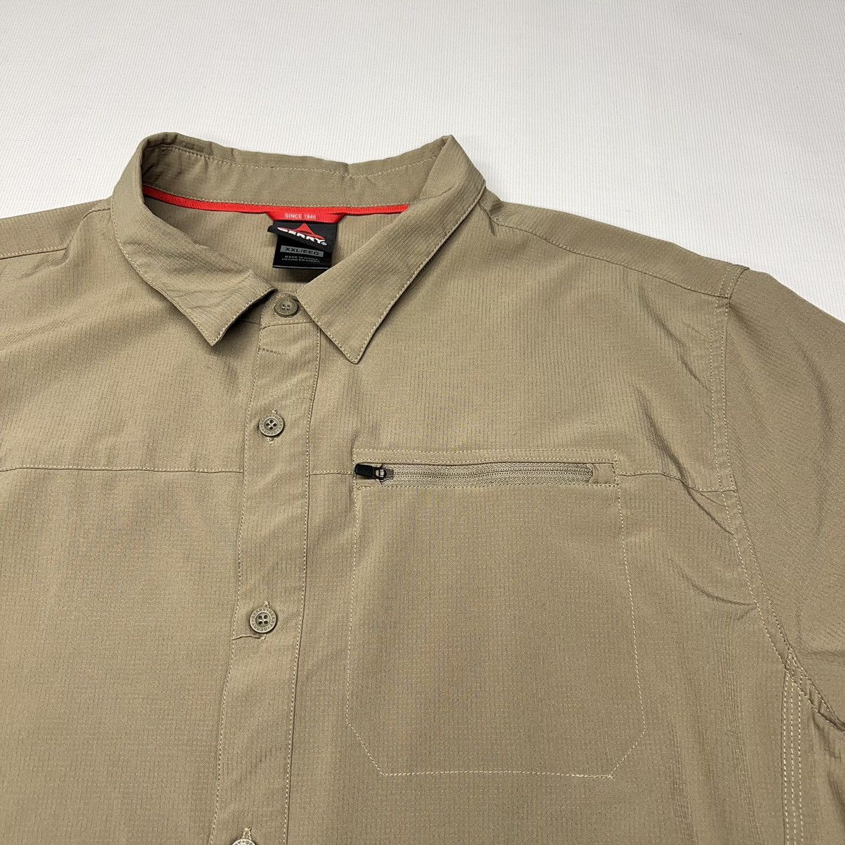 Other Gerry Button Up Shirt Woven Zip Chest Pocket Beige Hiking Size US XXL / EU 58 / 5 - 3 Thumbnail